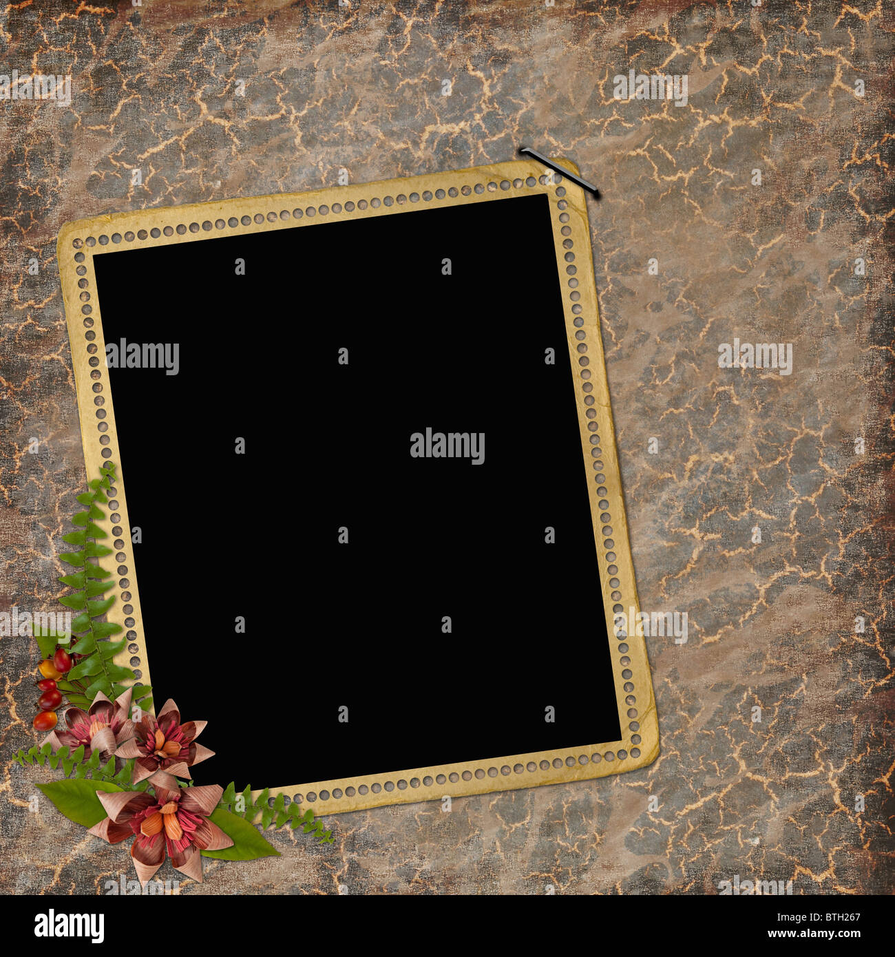 Rahmen für die Einladung oder Glückwunsch Stockfoto