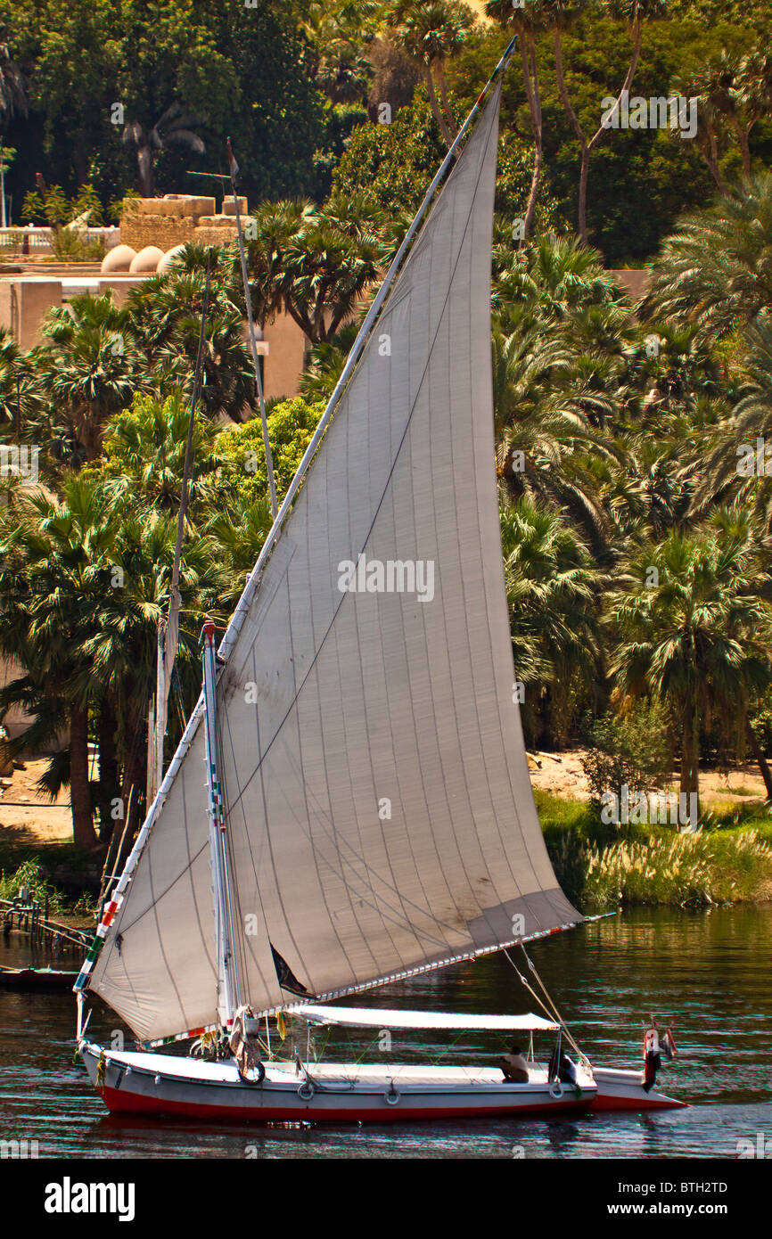 Nil-Segelboot. Stockfoto
