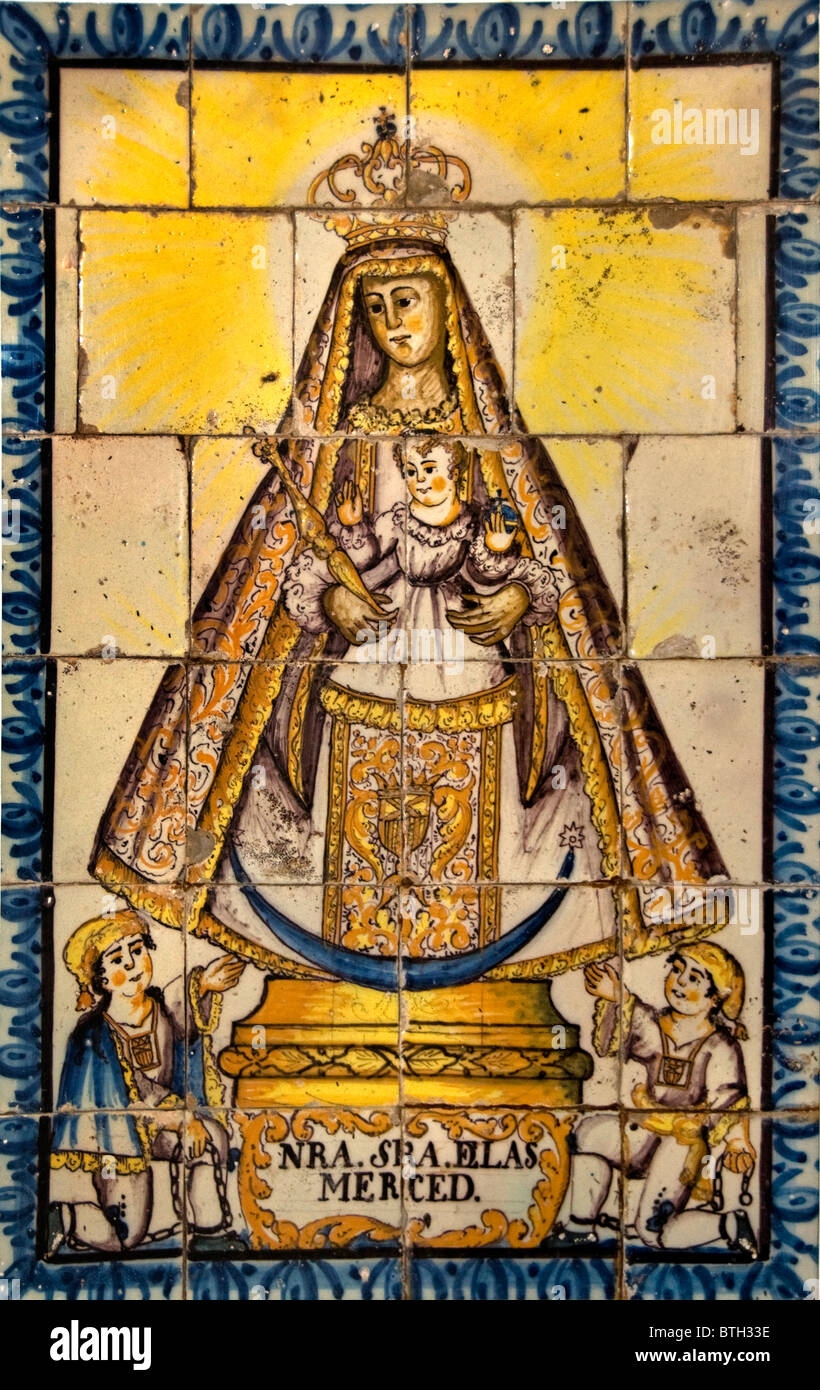 Sevilla Spanien Andalusien Mosaico Nuestra Señora De La merced Stockfoto