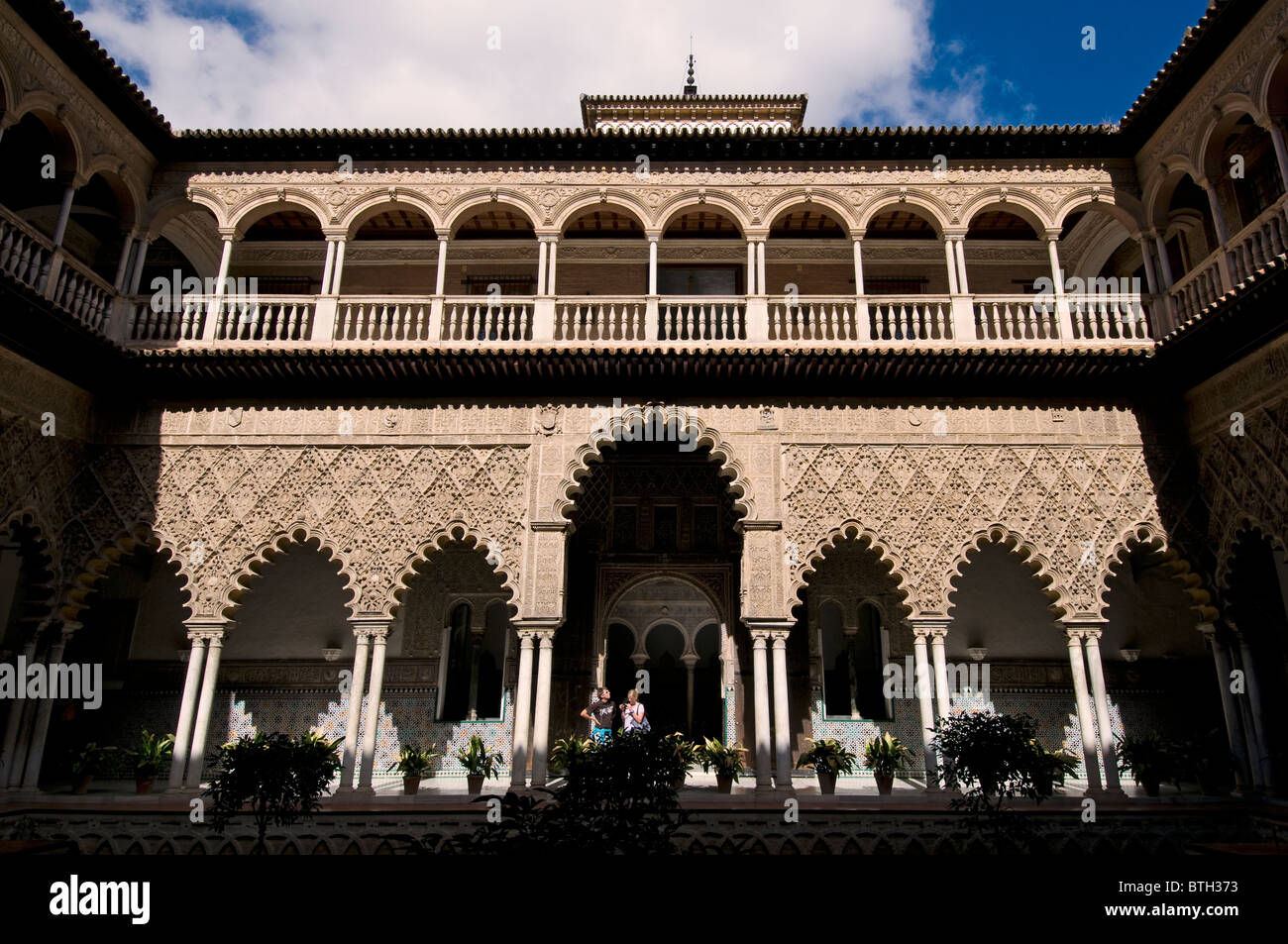 Maurische Festung Alcazar Sevilla Spanien Andalusien Königspalast. Stockfoto