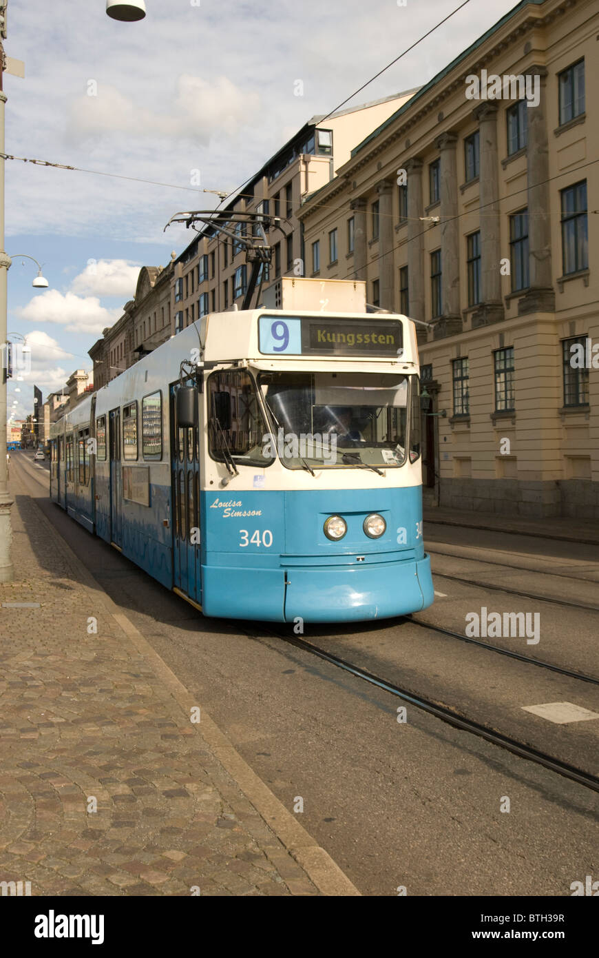 Öffentliche Verkehrsmittel im schwedischen Göteborg umfasst Straßenbahnen Stockfoto