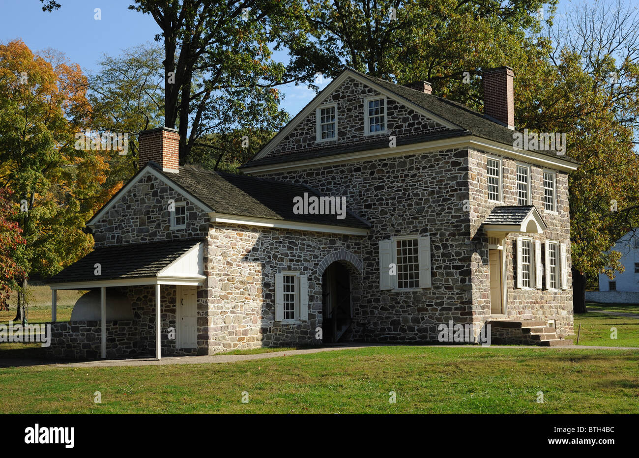 George Washington-Haus, Sitz in Valley Forge, Philadelphia, Pennsylvania - Winterquartier für amerikanische Armee Stockfoto