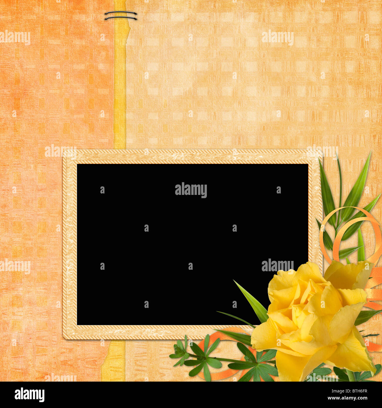 Rahmen für die Einladung oder Glückwunsch Stockfoto