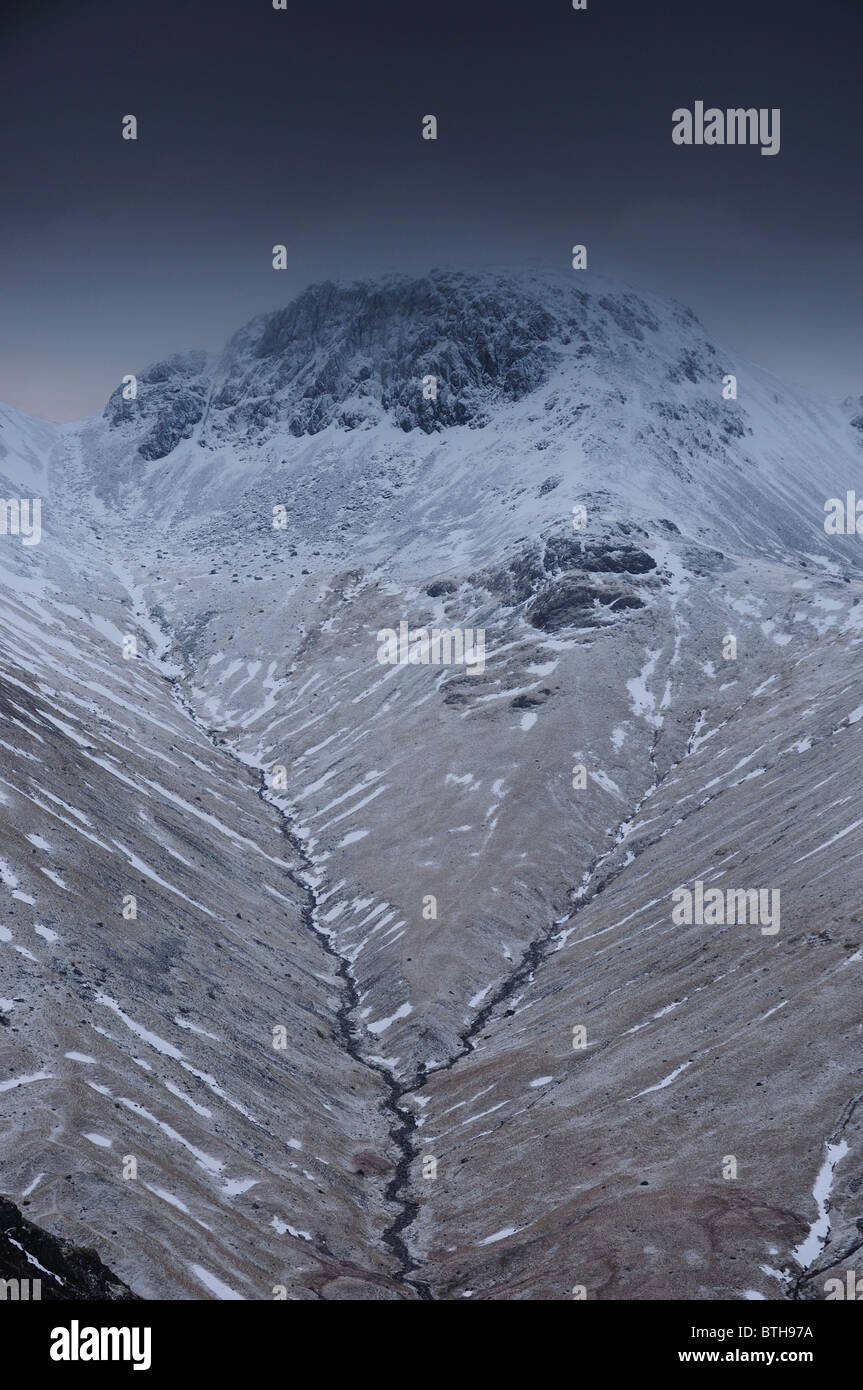 Großen Giebel im Winter, im englischen Lake District Stockfoto