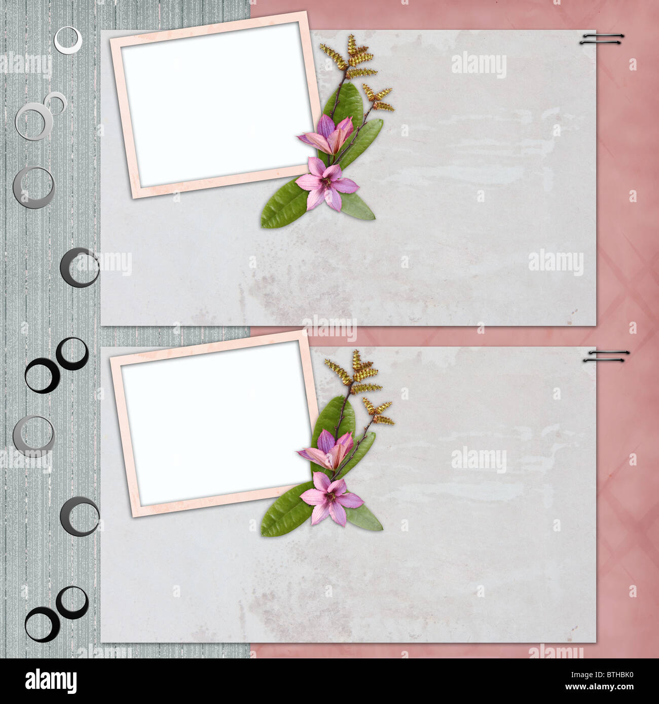 Rahmen für die Einladung oder Glückwunsch Stockfoto