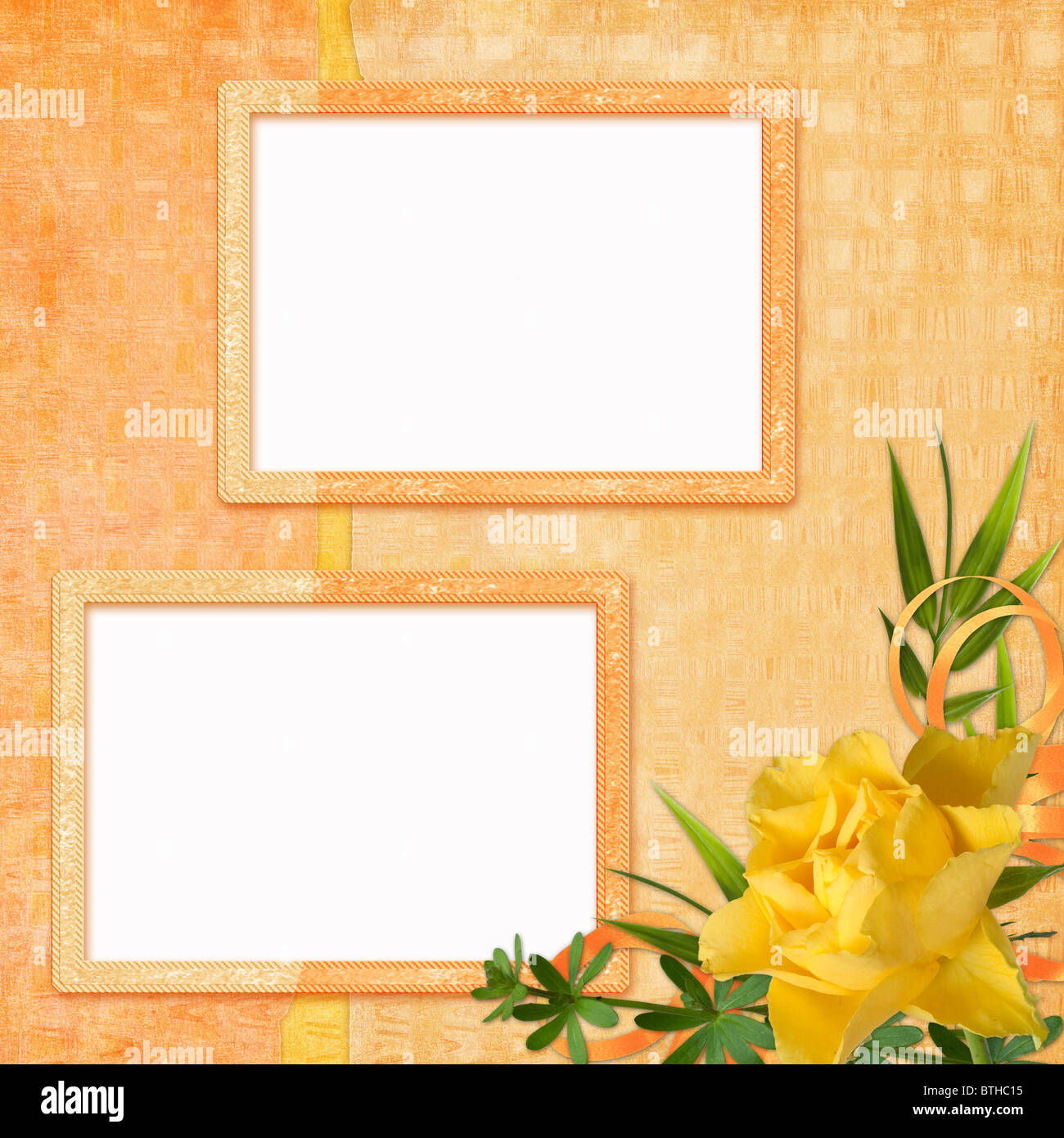 Rahmen für die Einladung oder Glückwunsch Stockfoto