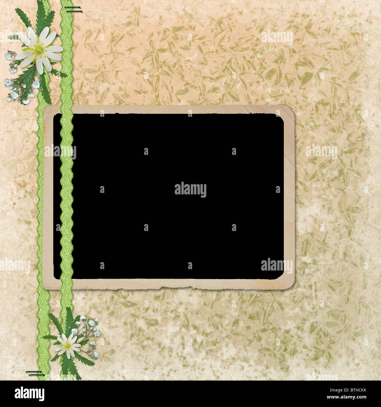 Rahmen für die Einladung oder Glückwunsch Stockfoto