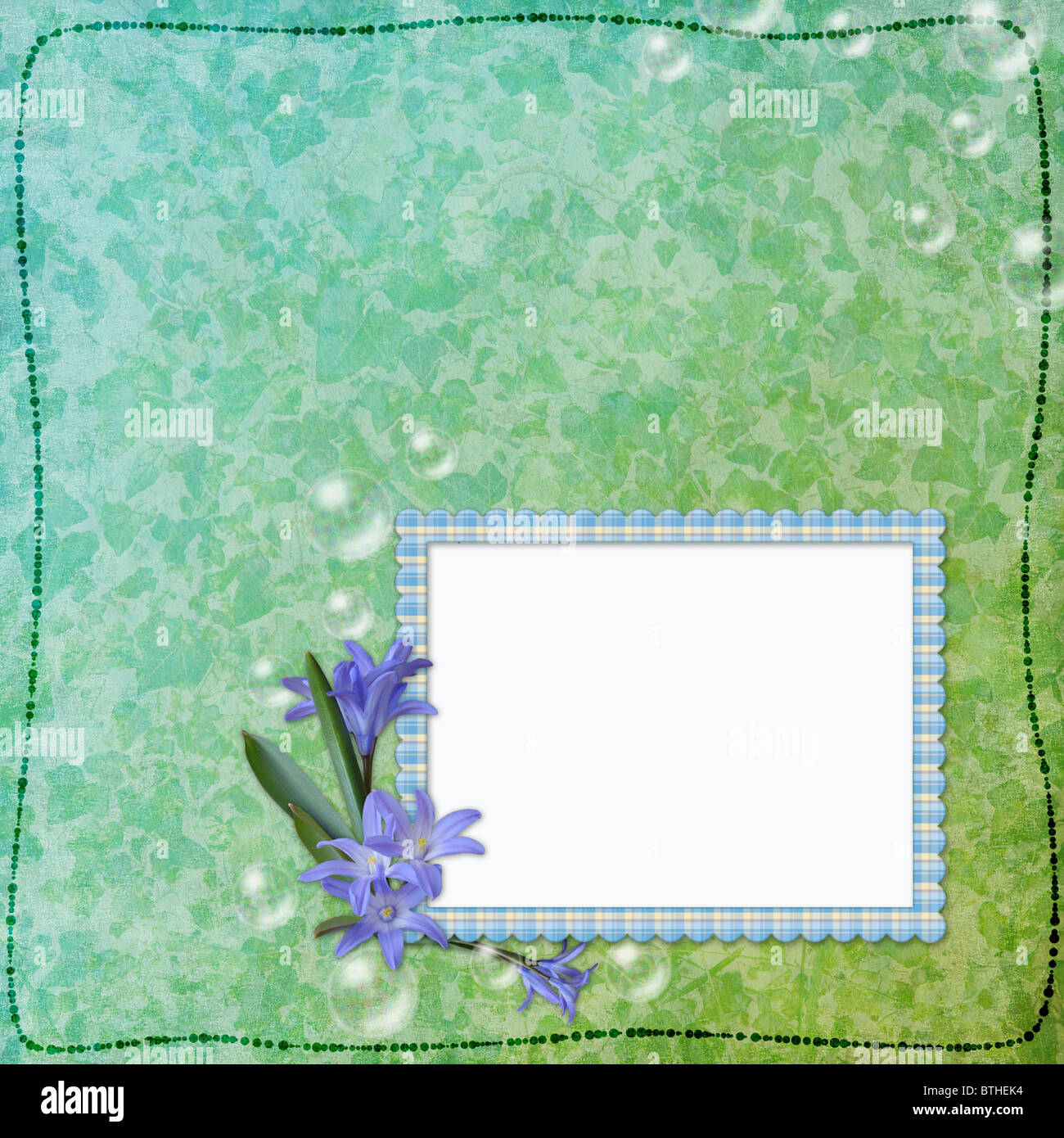 Rahmen für die Einladung oder Glückwunsch Stockfoto