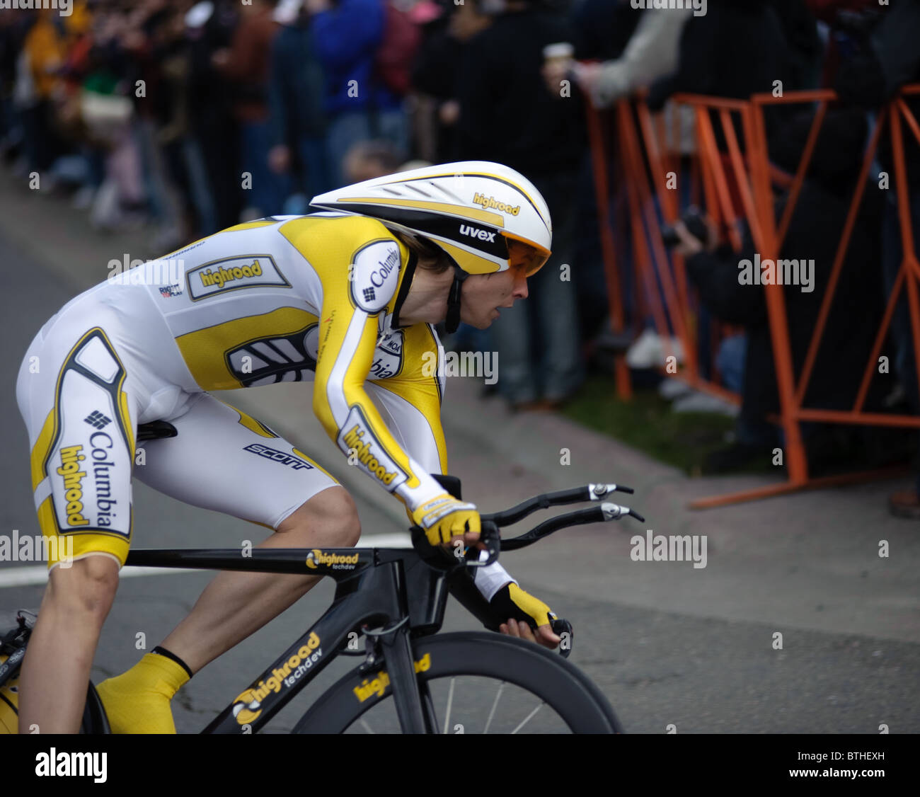 SACRAMENTO, CA - 14. Februar 2009: Szenen aus der AMGEN Tour Stockfoto