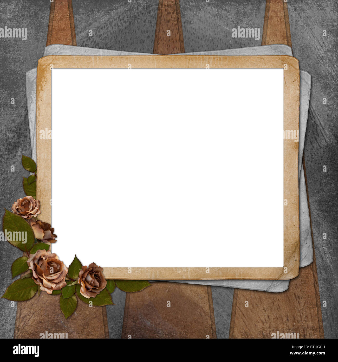 Rahmen für Fotos oder Gratulation Stockfoto