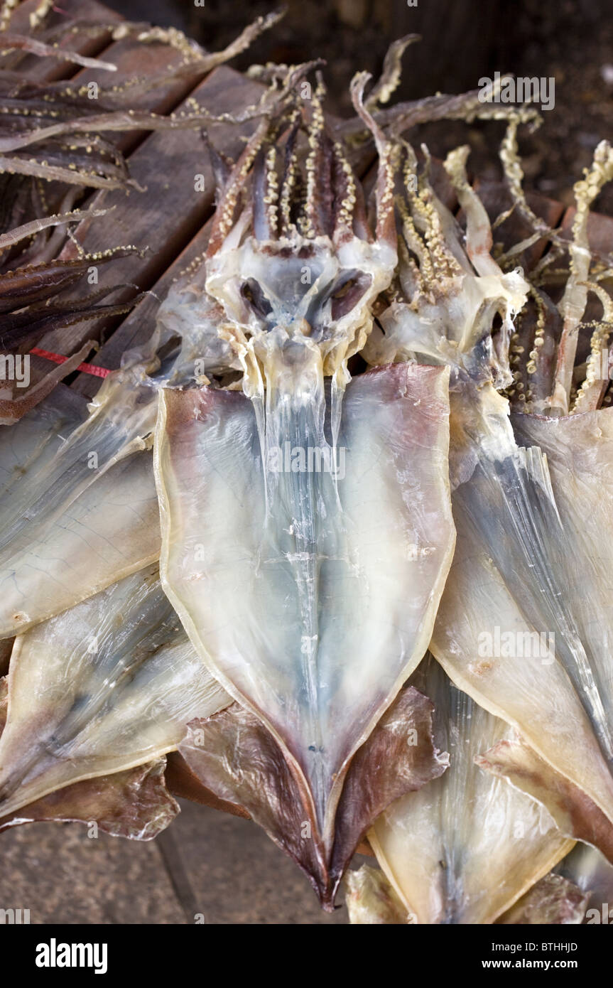 Getrockneter Fisch auf dem Markt in Busan Südkorea Stockfoto