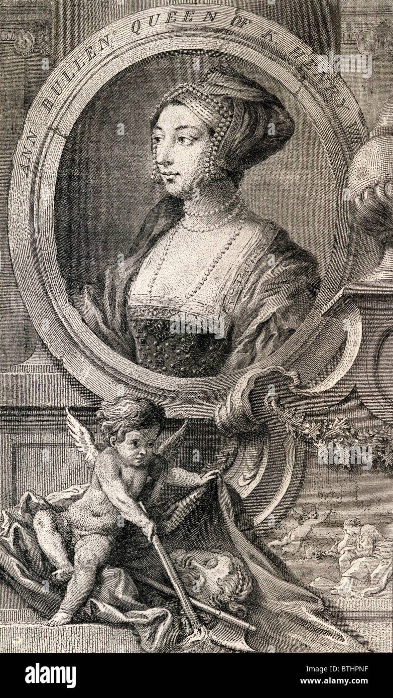 Anne Boleyn geschrieben auch Bullen 1507-1536. Englische Königin. Zweite Frau von Heinrich VIII. Stockfoto