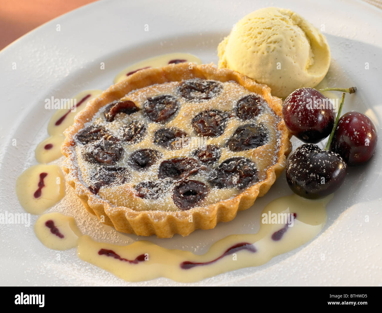 Clafouti dessert Stockfoto