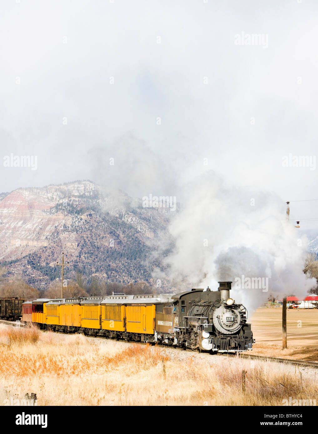 Durango und Silverton Narrow Gauge Railroad, Colorado, USA Stockfoto