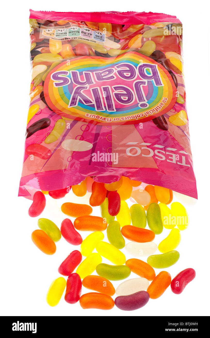 Rosa Päckchen Tesco Jelly Beans Stockfoto