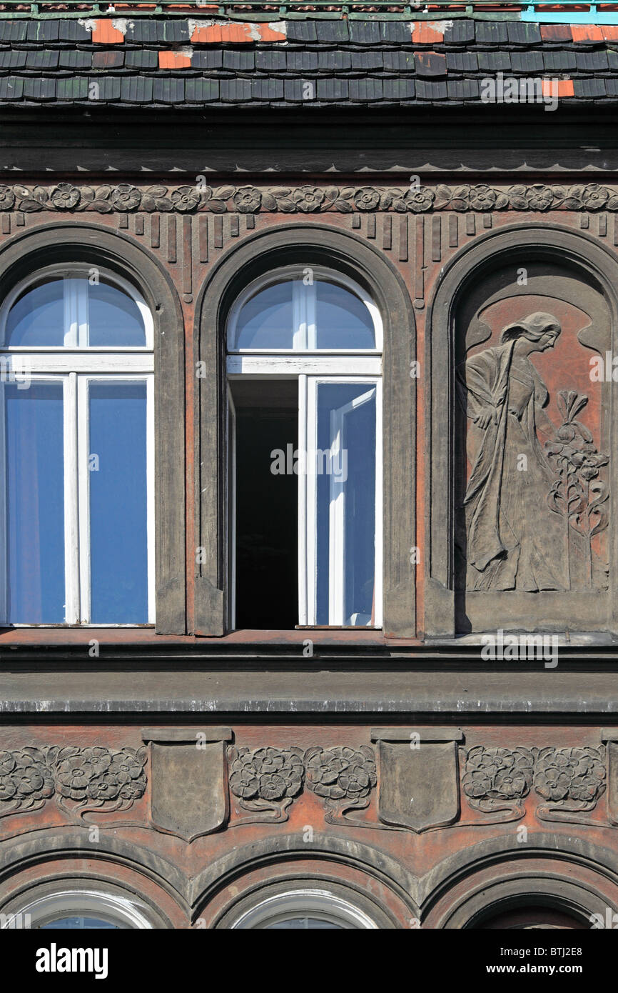 Jugendstil-Gebäude, Breslau, Niederschlesien, Polen Stockfoto