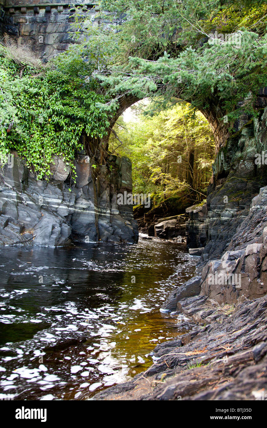 Stream in Lake Vyrnwy, Wales, UK Stockfoto