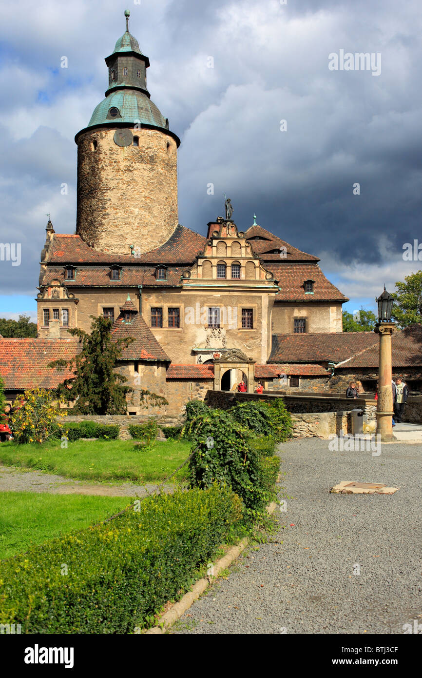 Schloss Czocha (Tzschocha, Caychow), senken Sie Schlesien, Polen Stockfoto