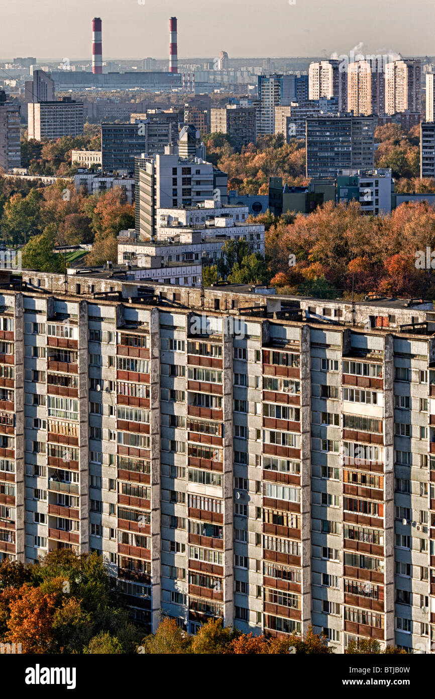 Mehrfamilienhäuser, Moskau, Russland Stockfoto