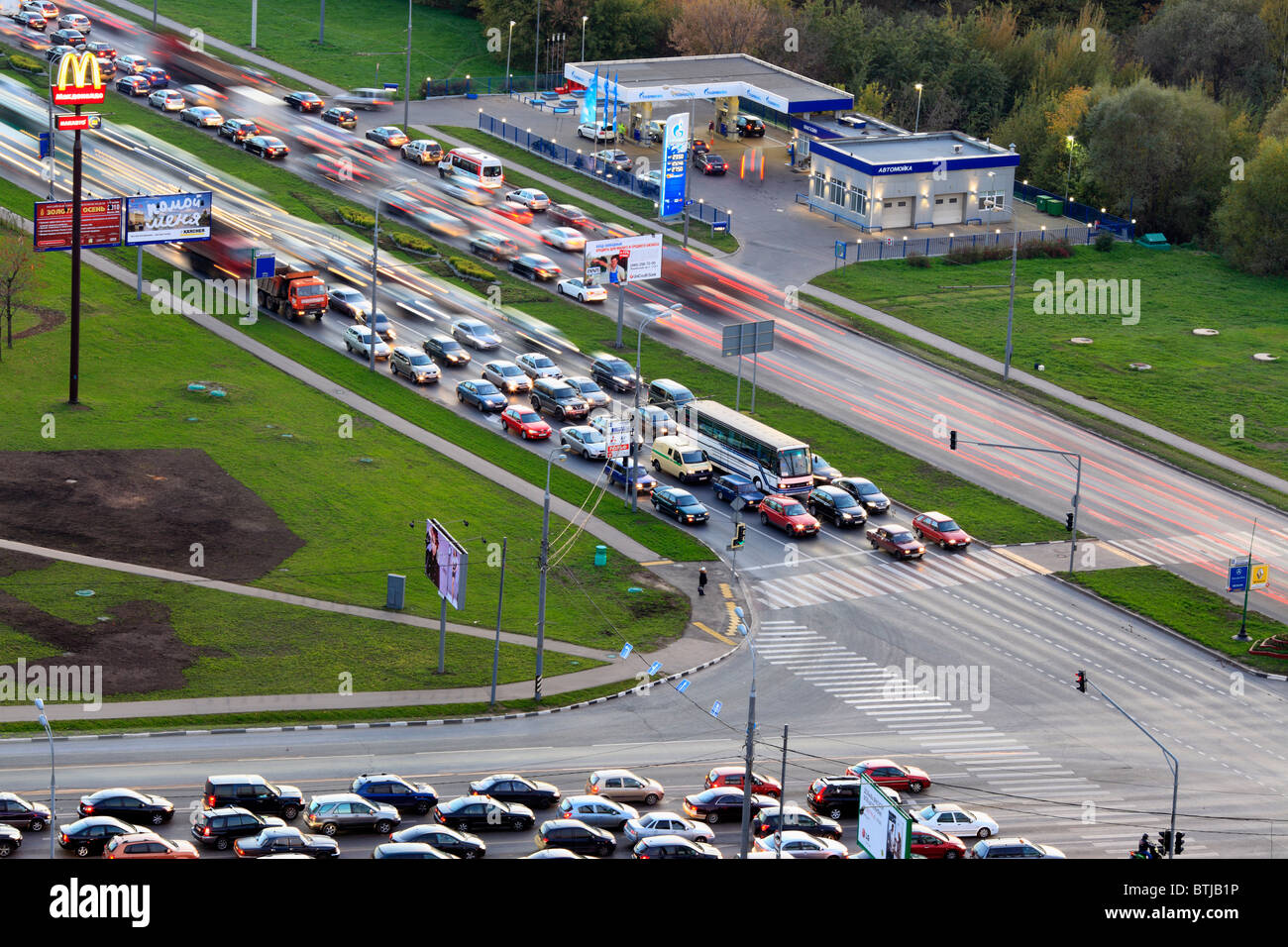 Stadtverkehr, Moskau, Russland Stockfoto