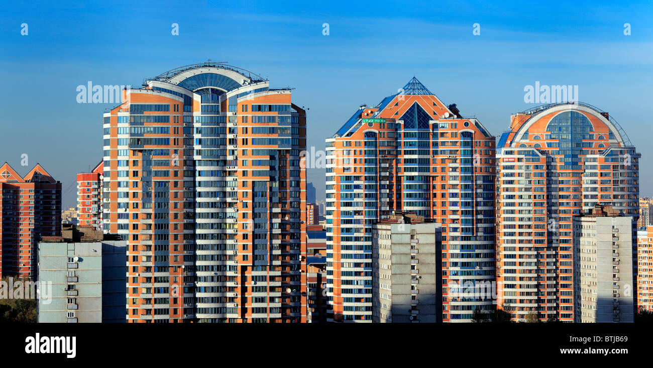 Mehrfamilienhäuser, Moskau, Russland Stockfoto