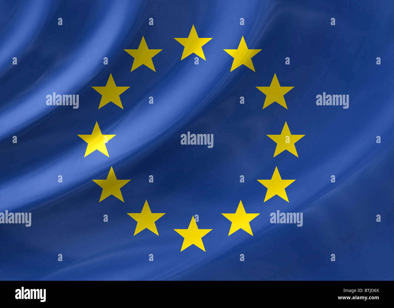 Fahne der Europäischen Union Stockfoto