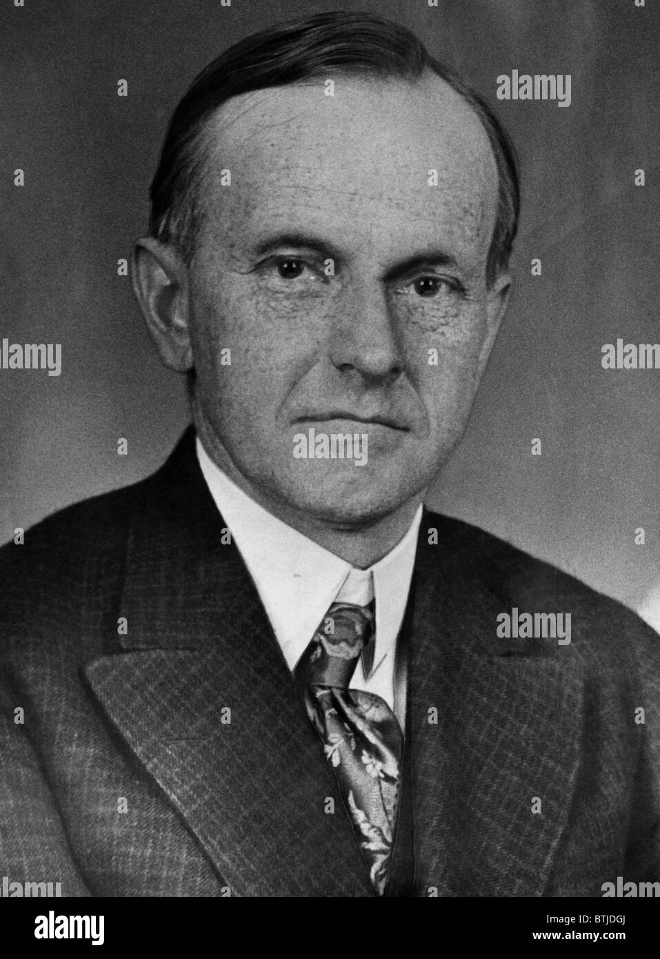 Gouverneur Calvin Coolidge, der Vize-Präsidentschaftskandidat bei den Wahlen von 1920. Höflichkeit: CSU Archive/Everett Collection Stockfoto