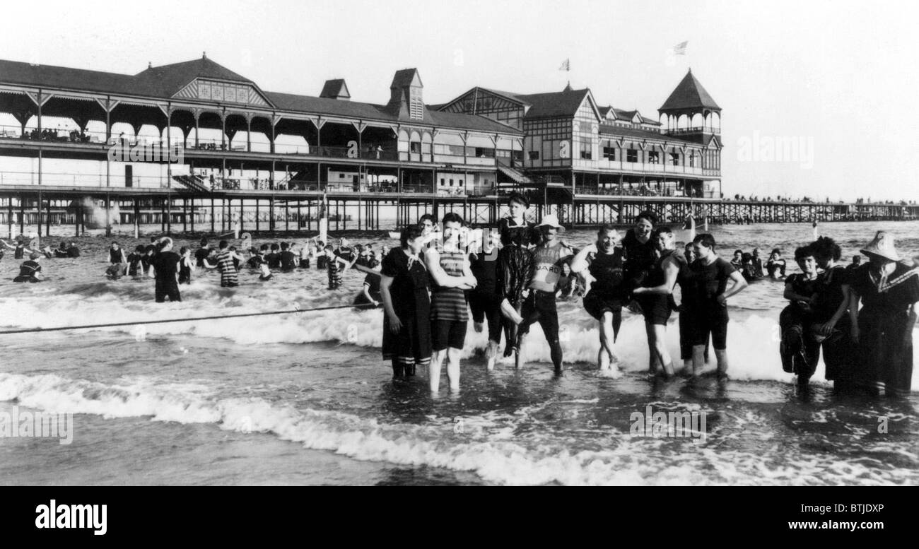 Coney Island an der Wende des Jahrhunderts Stockfoto