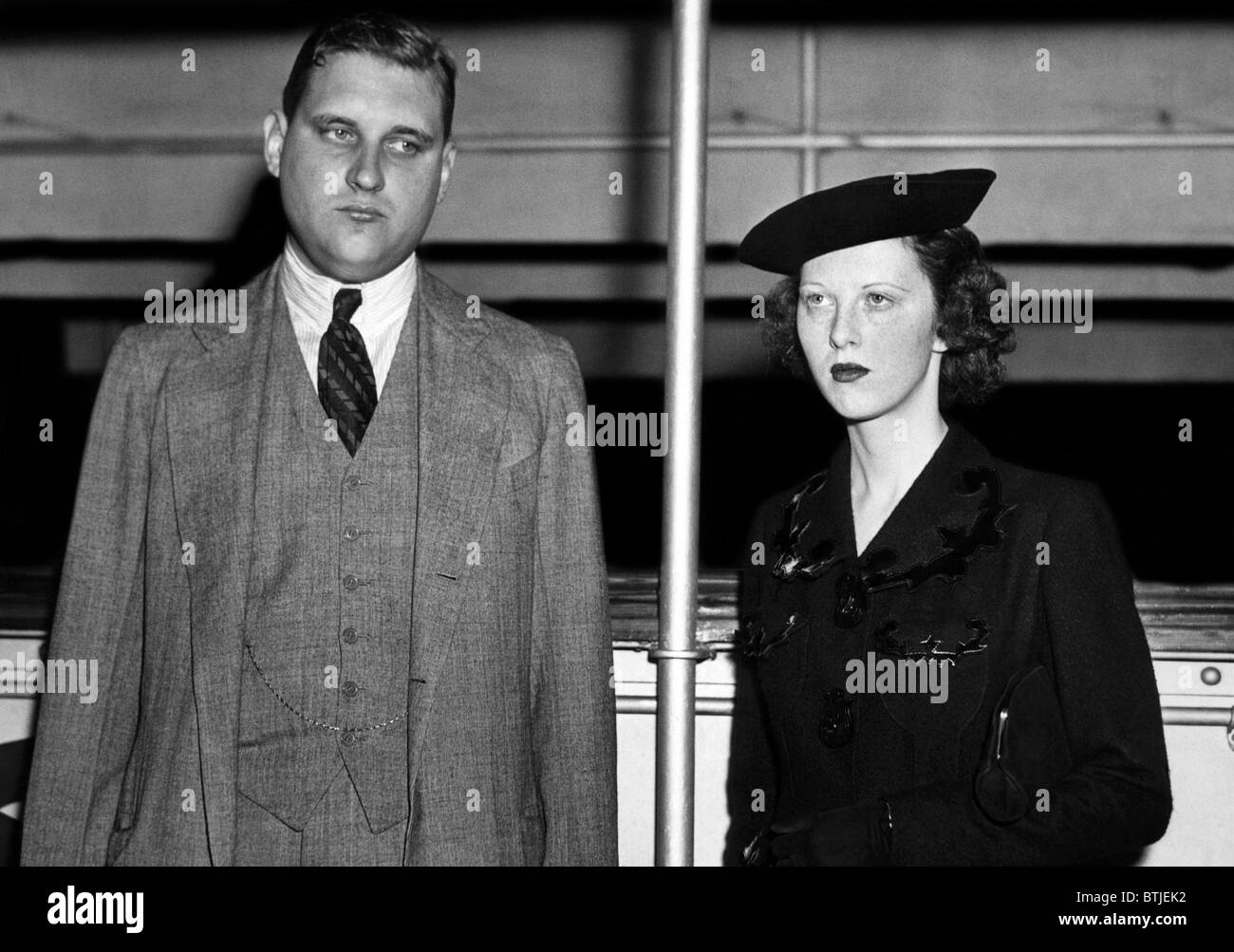 John Jacob Astor VI und Frau Ellen Tuck Französisch an Bord der SS Normandie, 1937. Höflichkeit: CSU Archive/Everett Collection Stockfoto