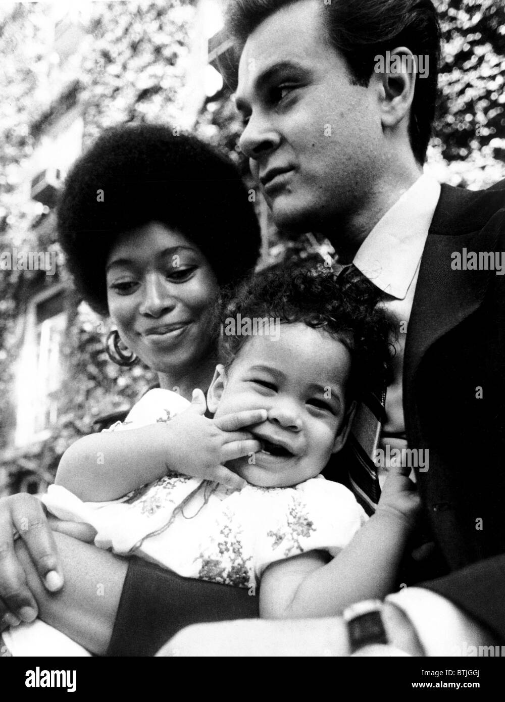 Alice Walker mit ihrer Tochter, Rebecca und Mann, Mel Leventhal, 1970 Stockfoto