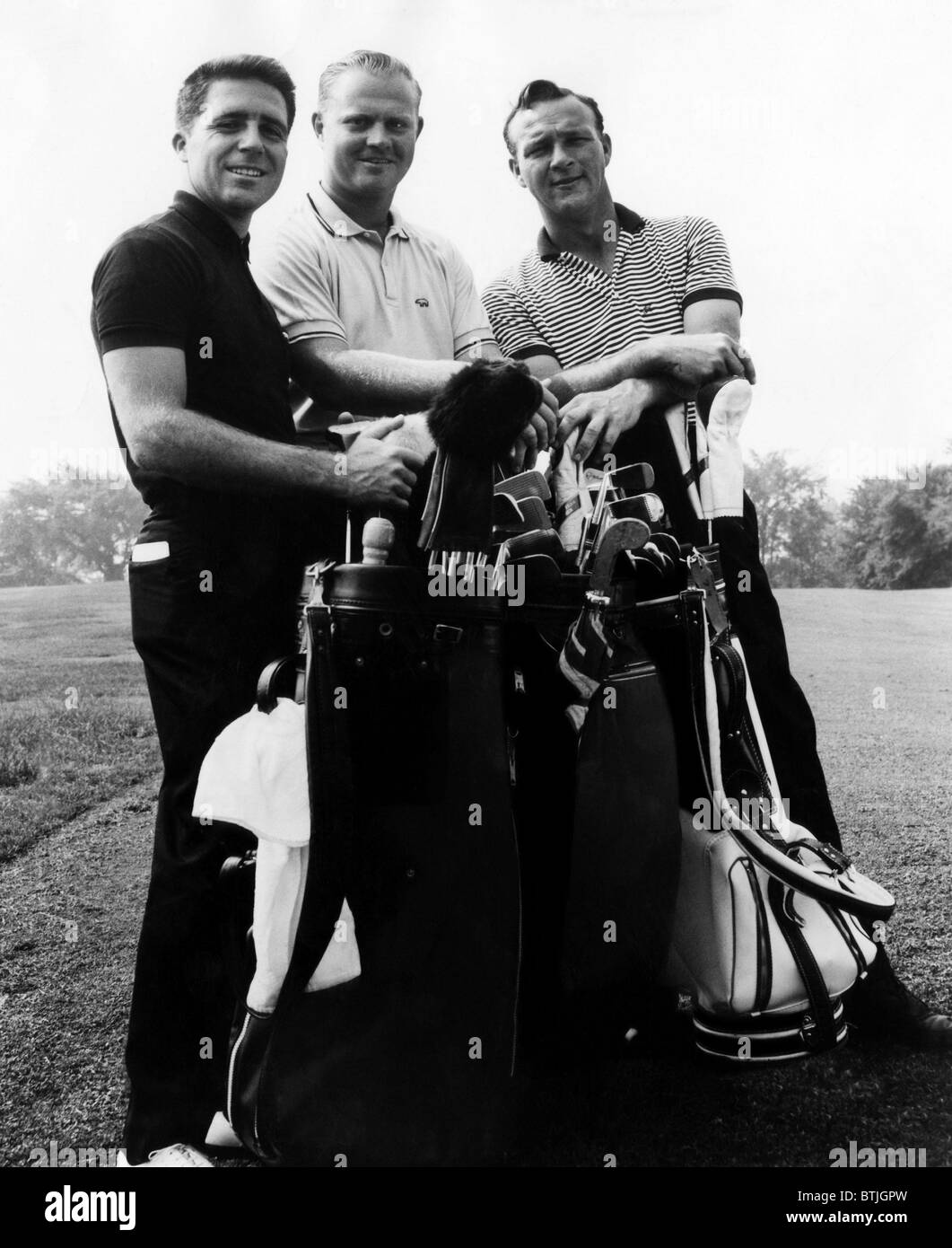 Arnold Palmer, Jack Nicklaus und Gary Player, 1962. Höflichkeit: CSU Archive/Everett Collection Stockfoto