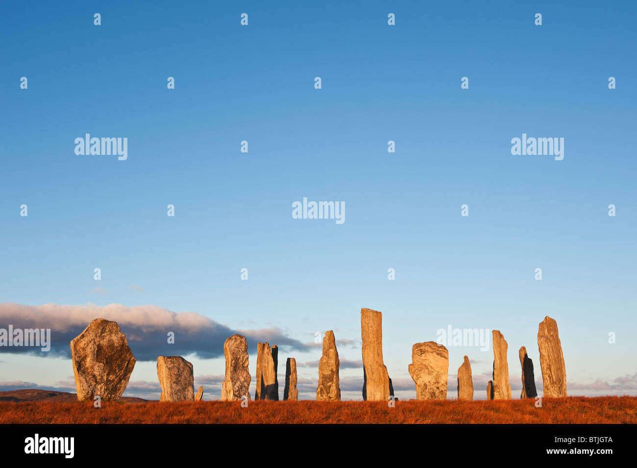 Callanish standing Stones, Isle of Lewis, äußeren Hebriden, Schottland Stockfoto