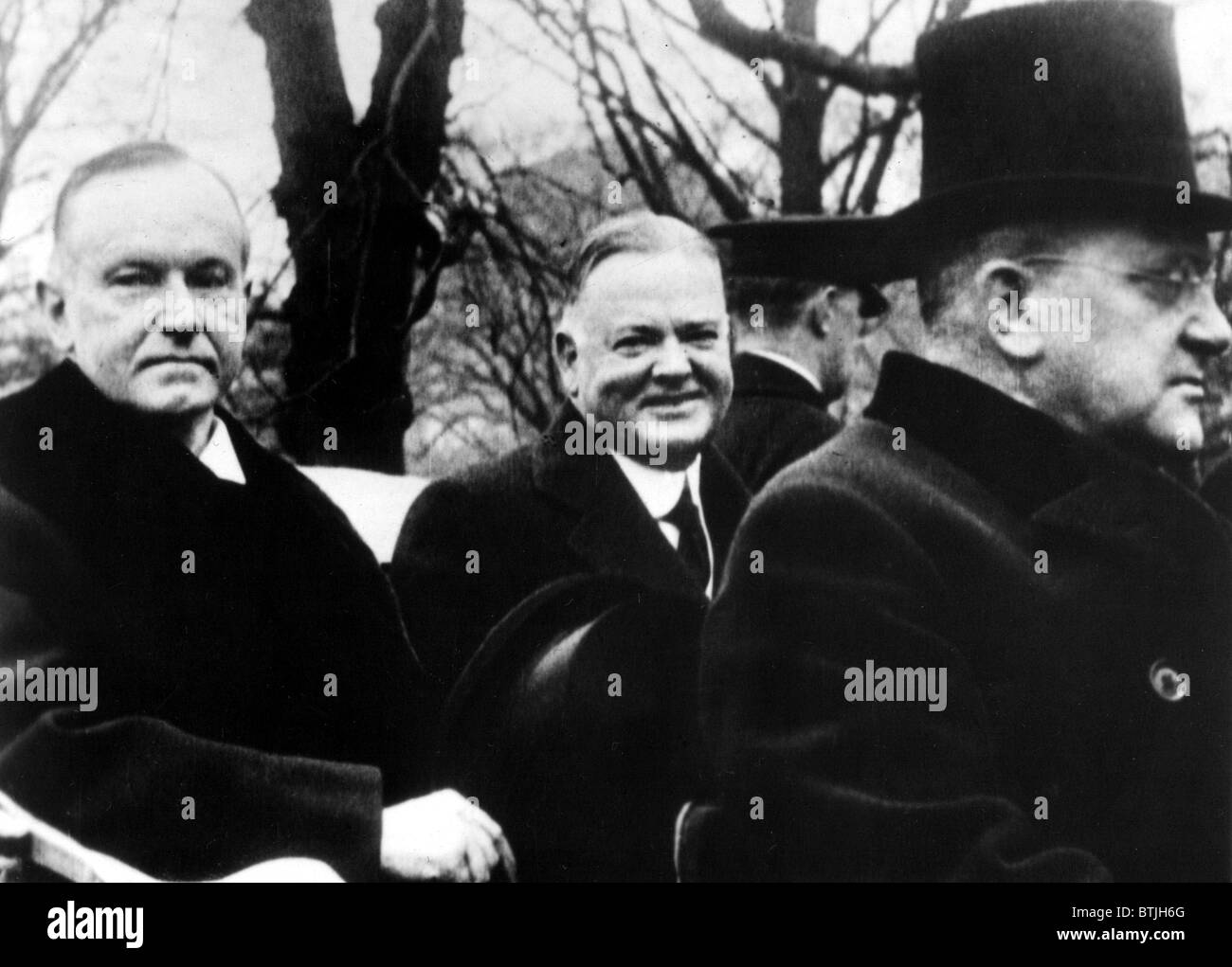 Präsident CALVIN COOLIDGE mit Herbert Hoover, c. 1928 Stockfoto