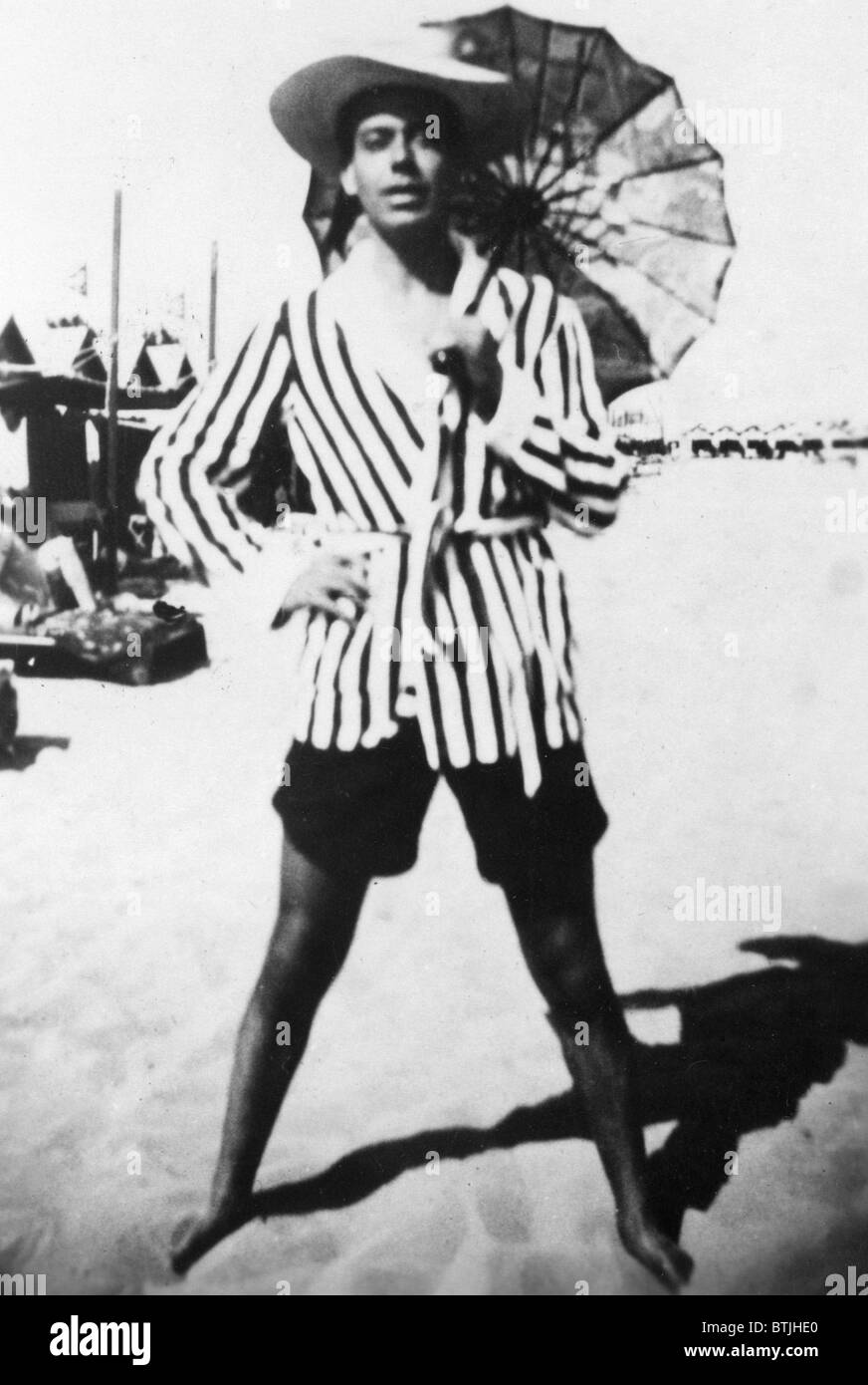 Cole Porter am Lido in den 1920er Jahren. Stockfoto