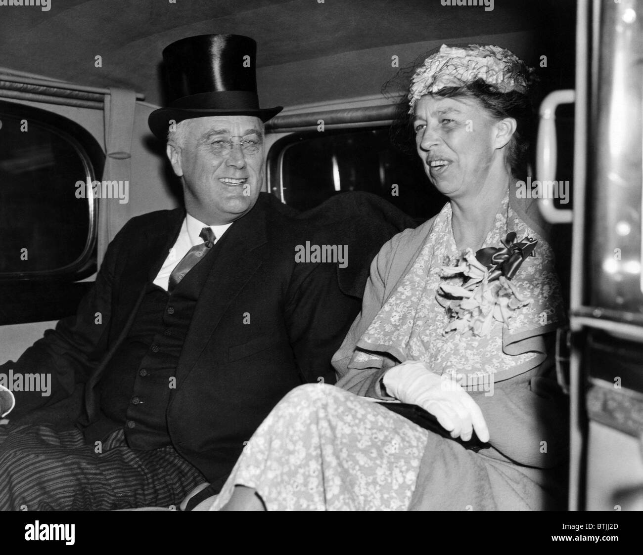 Präsident Franklin D. Roosevelt, First Lady Eleanor Roosevelt, so dass St. Thomas Episcopal Church in Washington D.C. nach att Stockfoto