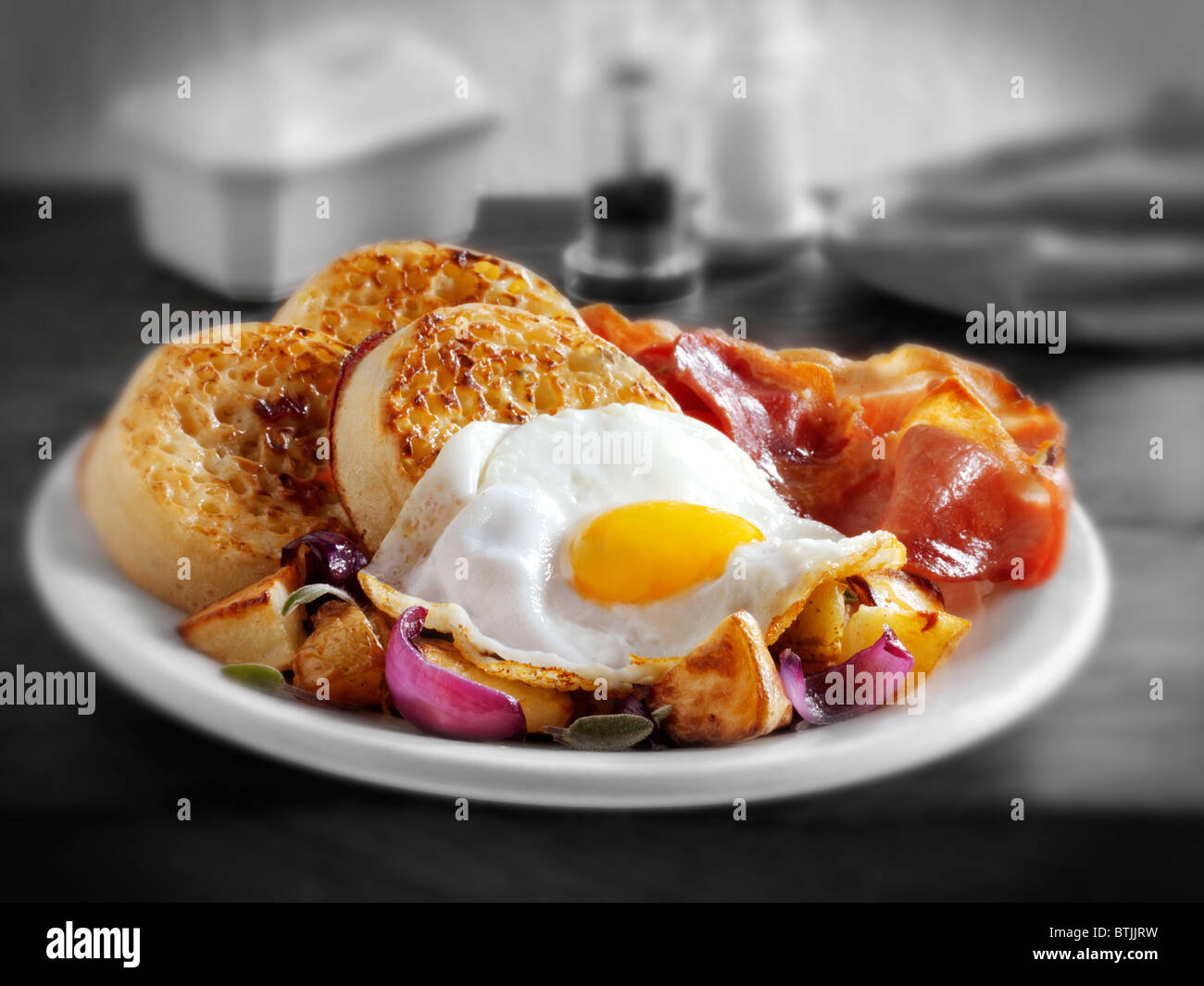 Traditionelles englisches Frühstück gebraten Stockfoto