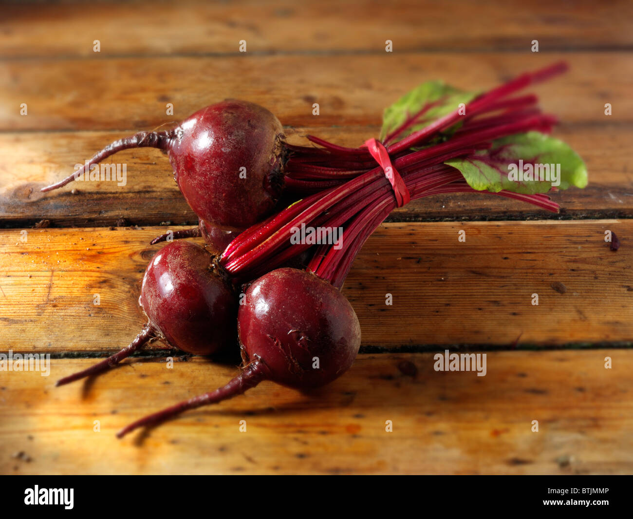 Ganze frische rote Beete Stockfoto