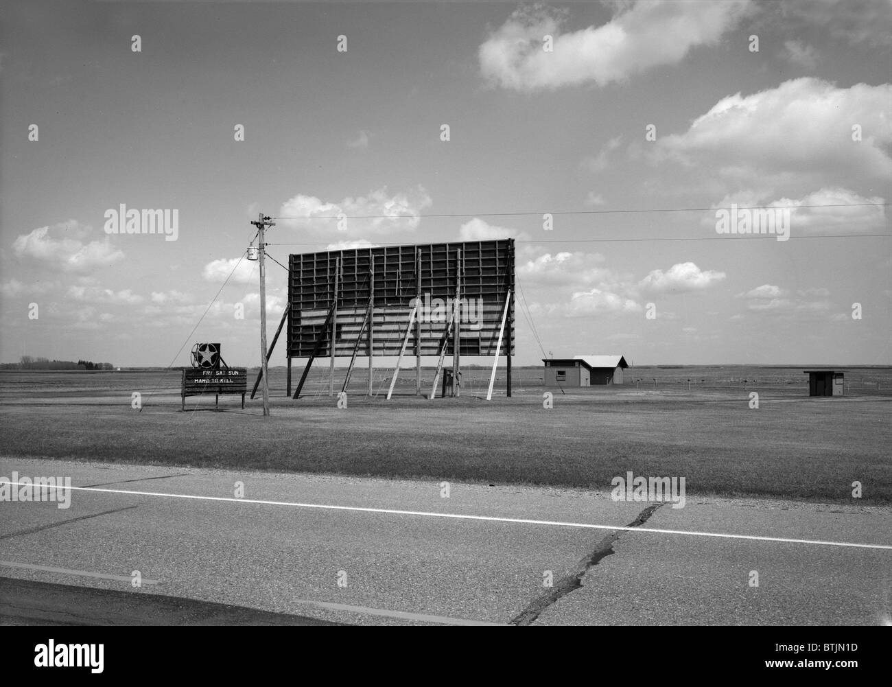 Die Mahnomen Stadt Autokino, U.S. Highway 59 am Minnesota Landstraße 200, Mahnomen, Minnesota, ca. 1960er Jahre. Stockfoto