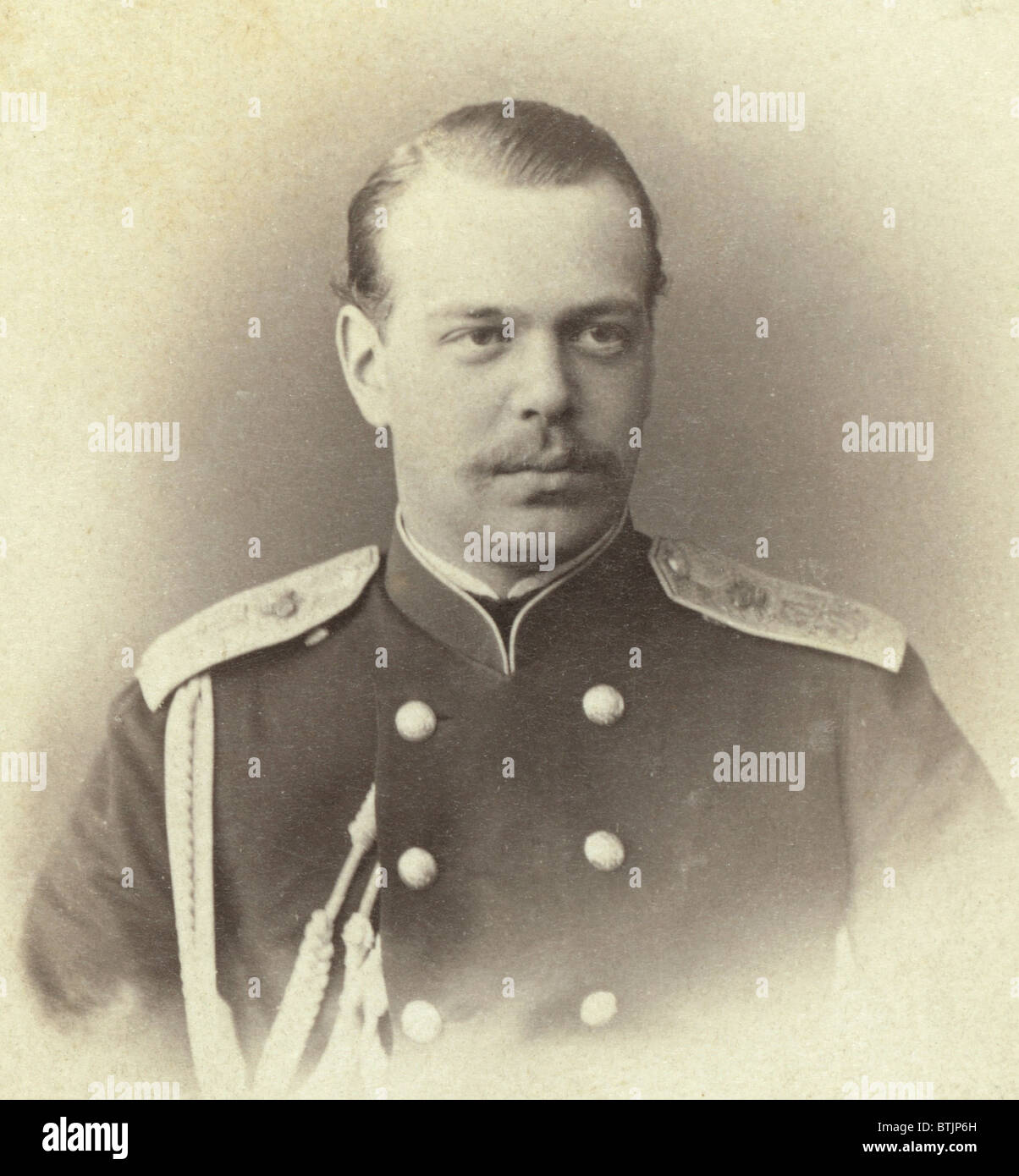 Zar Alexander III. Alexandrowitsch, (1845-1894), Kaiser von Russland vom 13. März 1881 bis zu seinem Tod im Jahre 1894. Carte de Visite durch Stockfoto