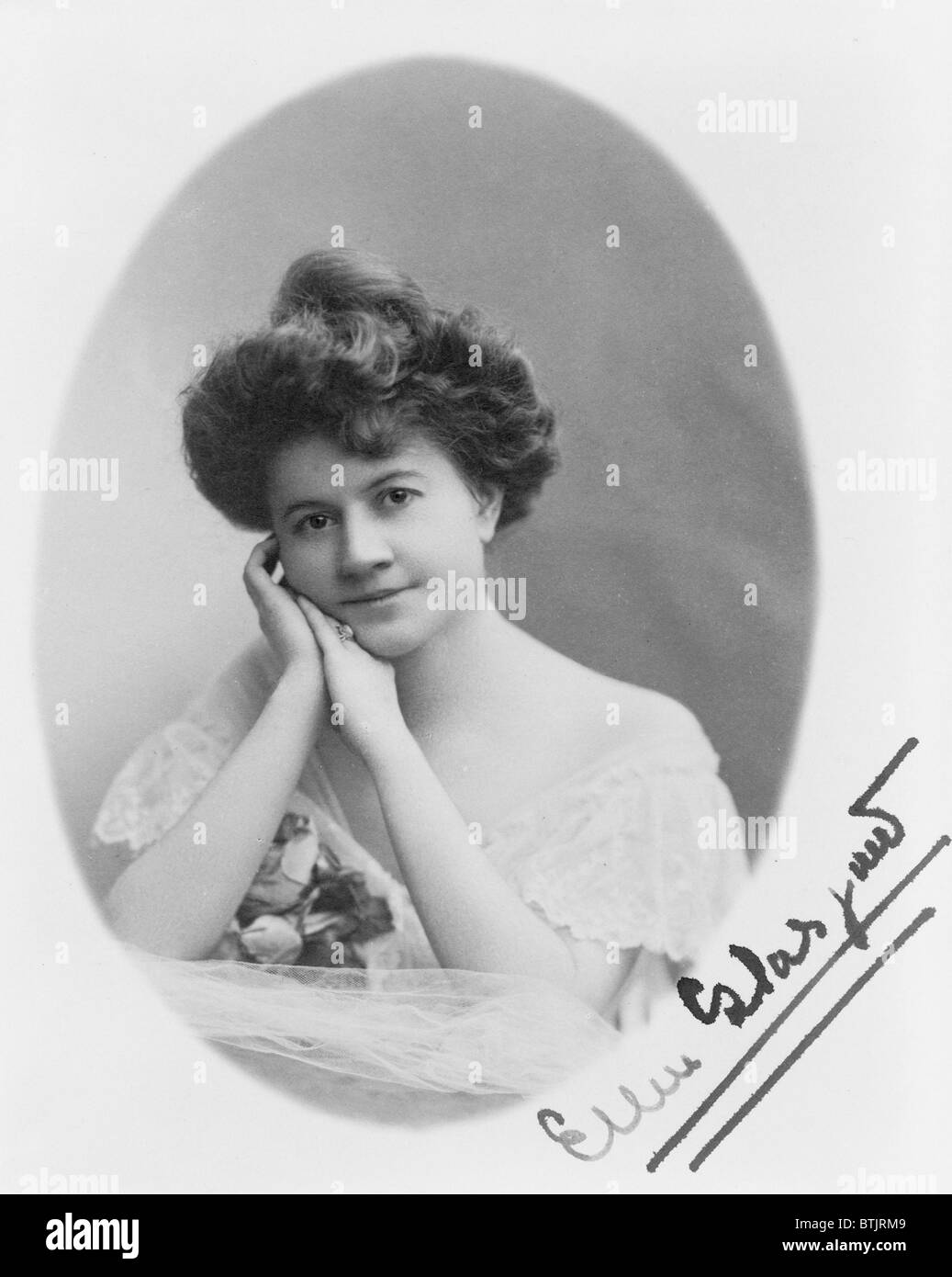 Ellen Glasgow (1873-1945) südlichen US-amerikanischer erstellt realistische Charaktere und wurde im Jahre 1941 den Pulitzer-Preis ausgezeichnet. 1905-Portrait-Foto. Stockfoto