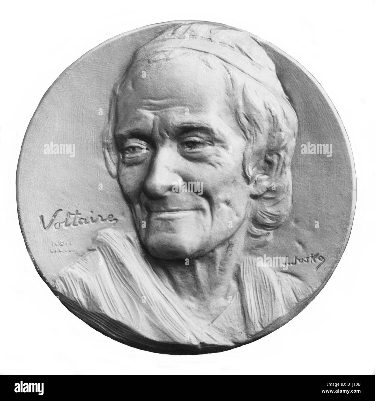 Voltaire, François-Marie Arouet (1694-1778), dem Pseudonym verwendet Witz und Phantasie für die wichtigen Probleme der 18. Stockfoto