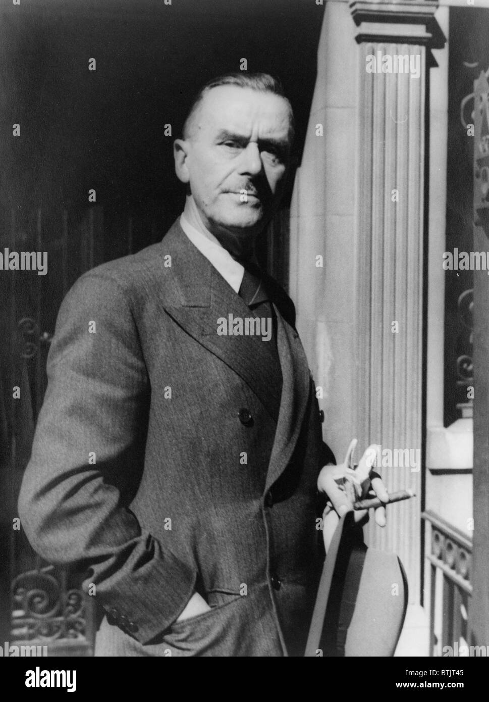 Thomas Mann (1875-1955) deutscher Schriftsteller, gewann 1929-Nobelpreis für Literatur. Stockfoto