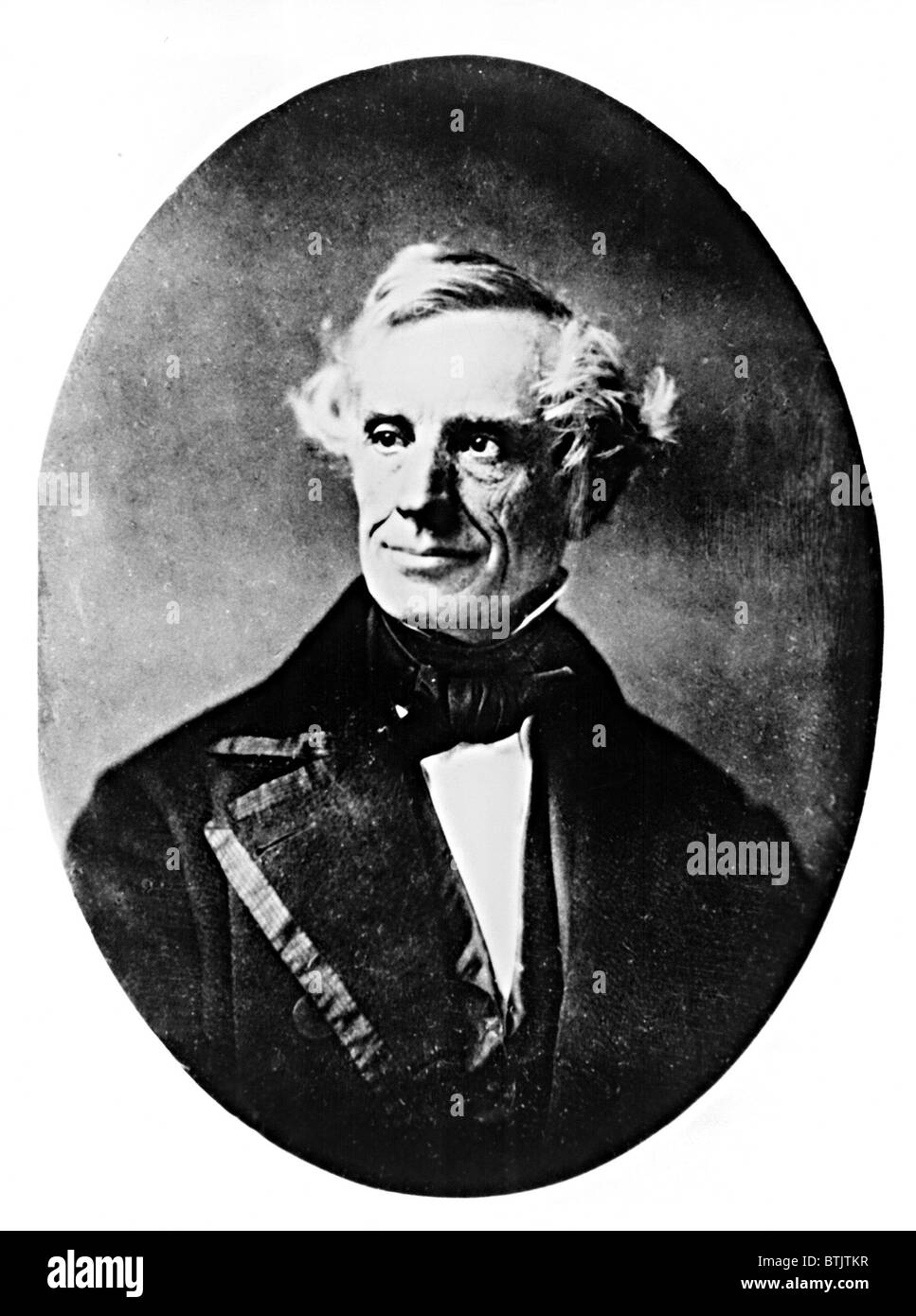 SAMUEL F.B. MORSE, Erfinder der Stahl Telegraphendrähten, Fernschreiber Maschinen und Morse-Code, ca. 1857.  Everett/CSU Archive. Stockfoto