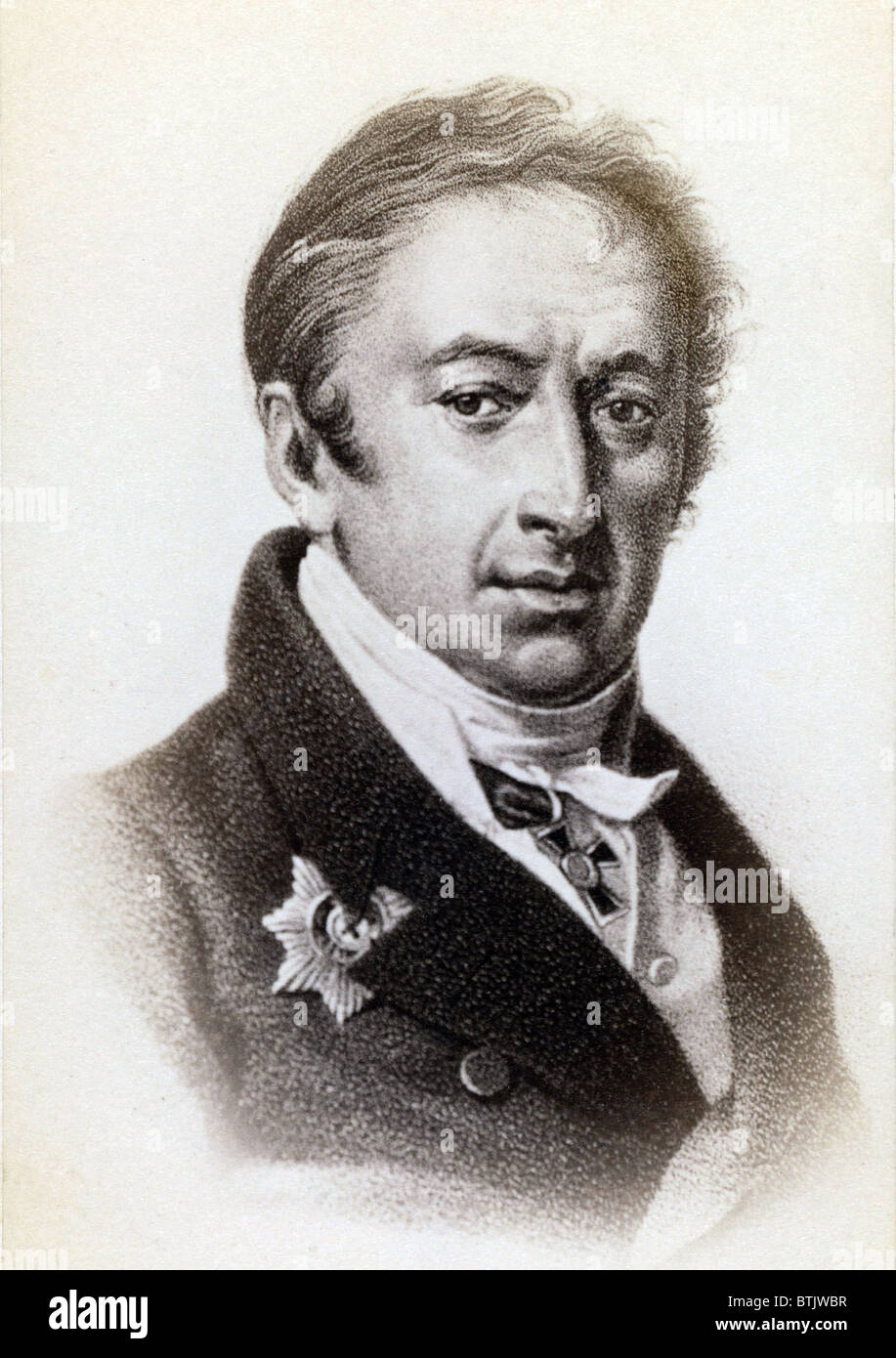 Nikolai Michailowitsch Karamzin (1766-1826) russische Historiker und Dichter, die von der europäischen Romantik beeinflusst. Seine staatlich geförderte "Geschichte des russischen Staates," ist sein wichtigstes Werk. Stockfoto