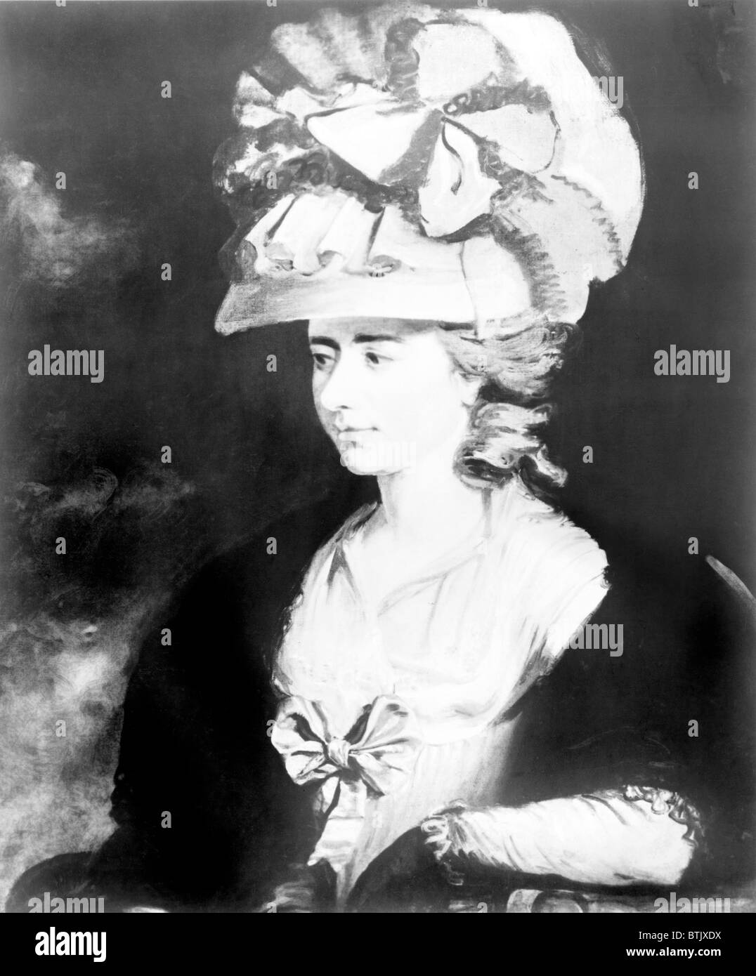 Fanny Burney (1752 – 1840), schrieb "Evelina" (1778), ein Roman des gesellschaftlichen Lebens unter den wohlhabenden Klassen von England des 18. Jahrhunderts. Stockfoto