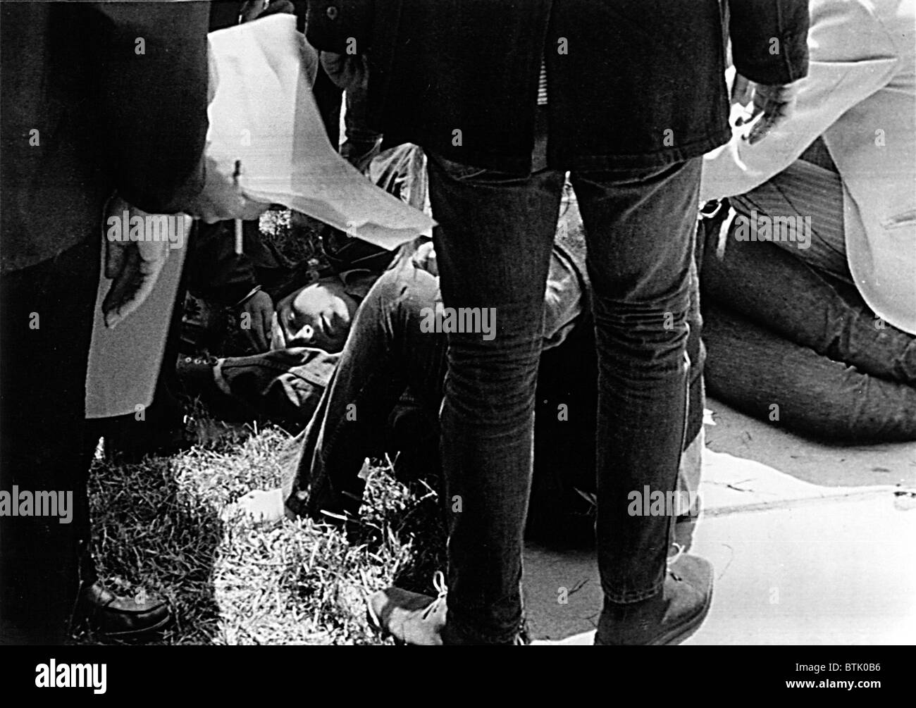 KENT-STATE-Massaker am 4. Mai 1970, eine Demonstration von Studenten gegen den Vietnamkrieg endet in einer Tragödie bei der Ohio National Stockfoto