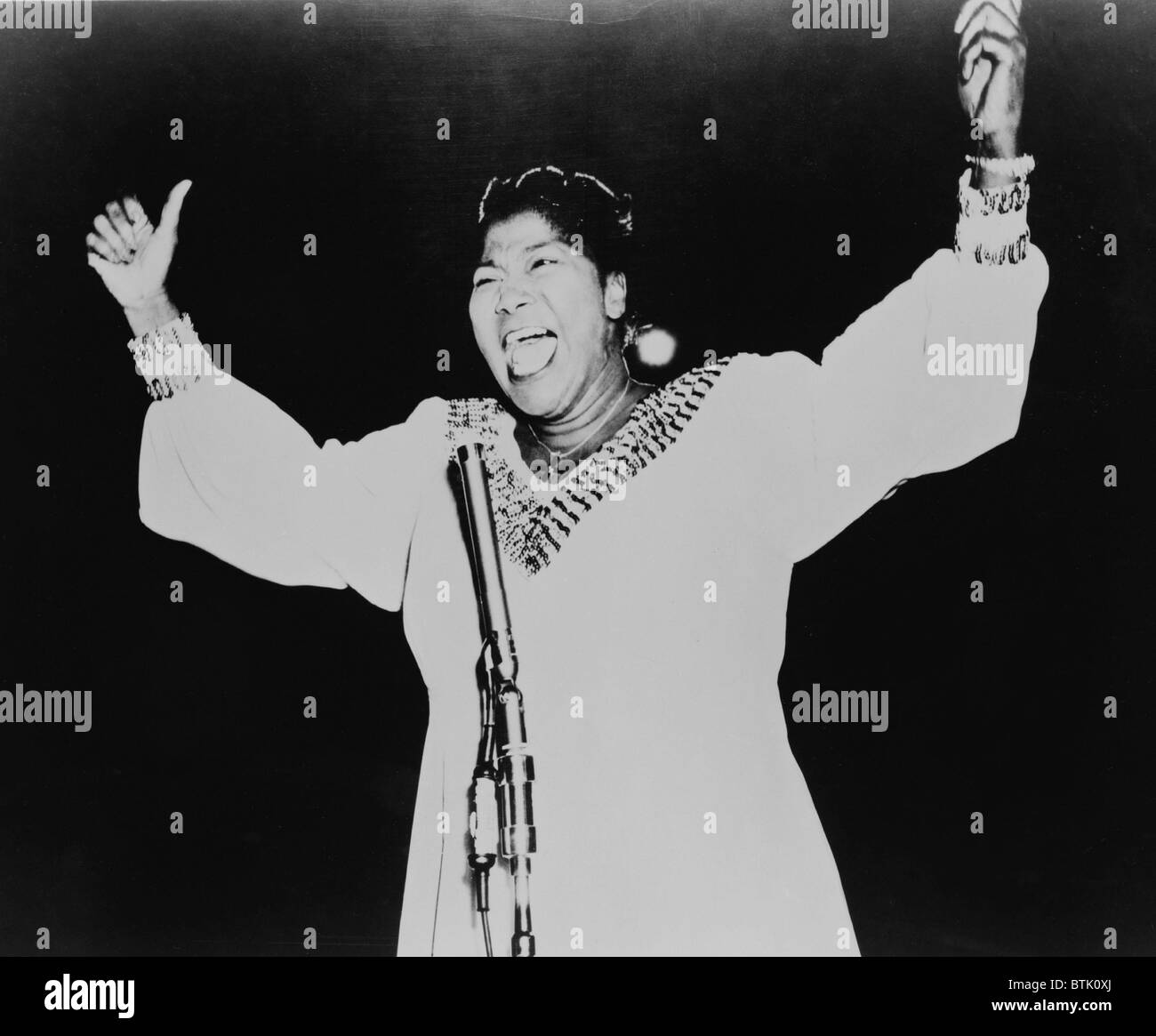 Mahalia Jackson (1911 – 1972), afroamerikanischen Gospel-Sängerin in der Leistung. 1966. Stockfoto