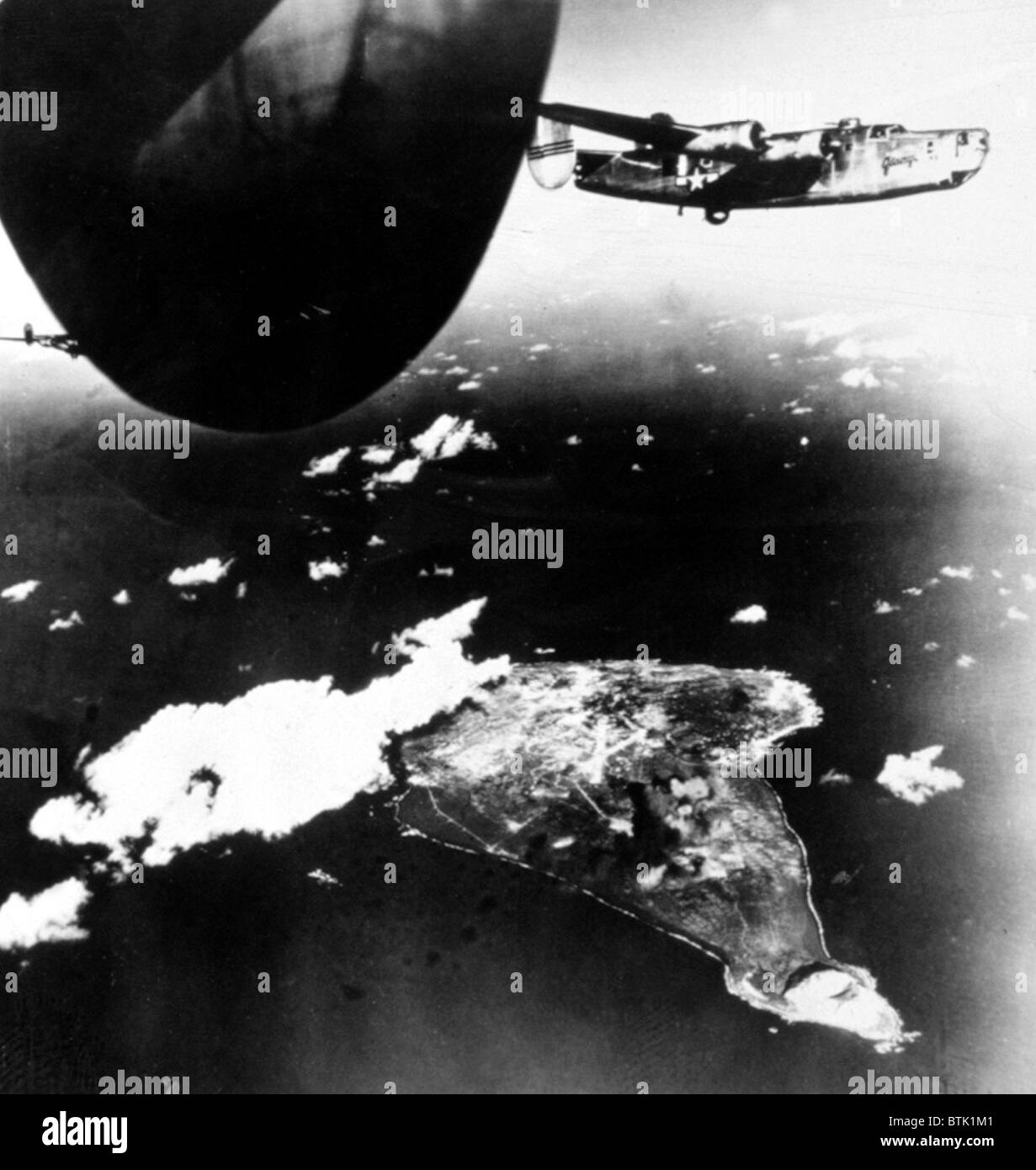 Der zweite Weltkrieg, Befreier Bombe Iwo Jima, 23.12.44. Stockfoto