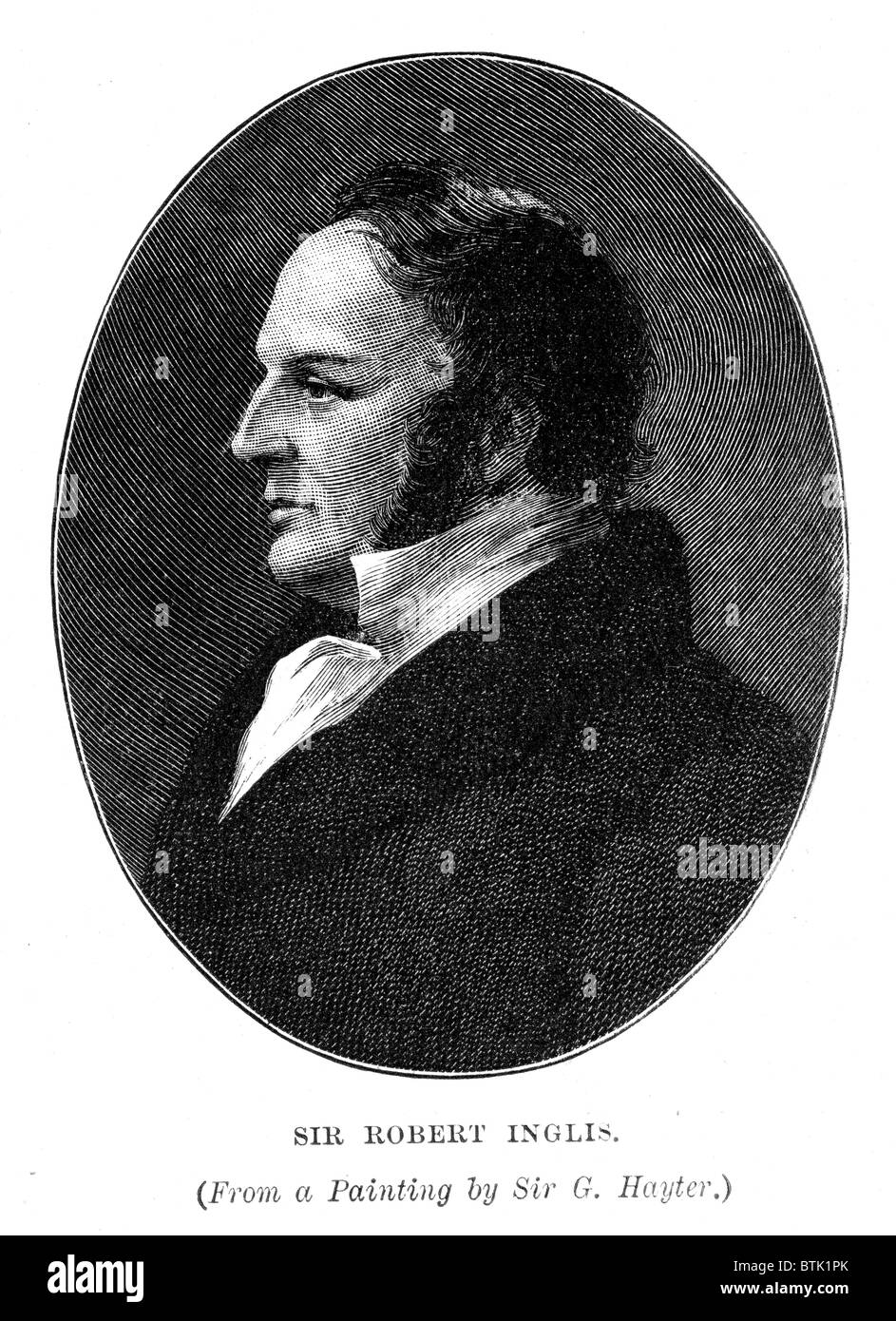 Sir Robert Harry Inglis, 2. Baronet FRS (1786 bis 1855) einen englischen konservativen Politiker. Stockfoto