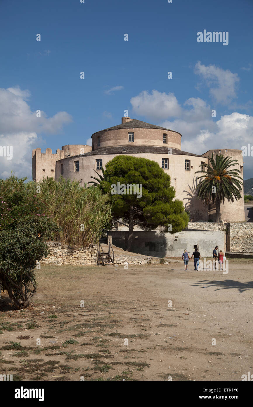 Die genuesischen Zitadelle auf St Florent Korsika Stockfoto